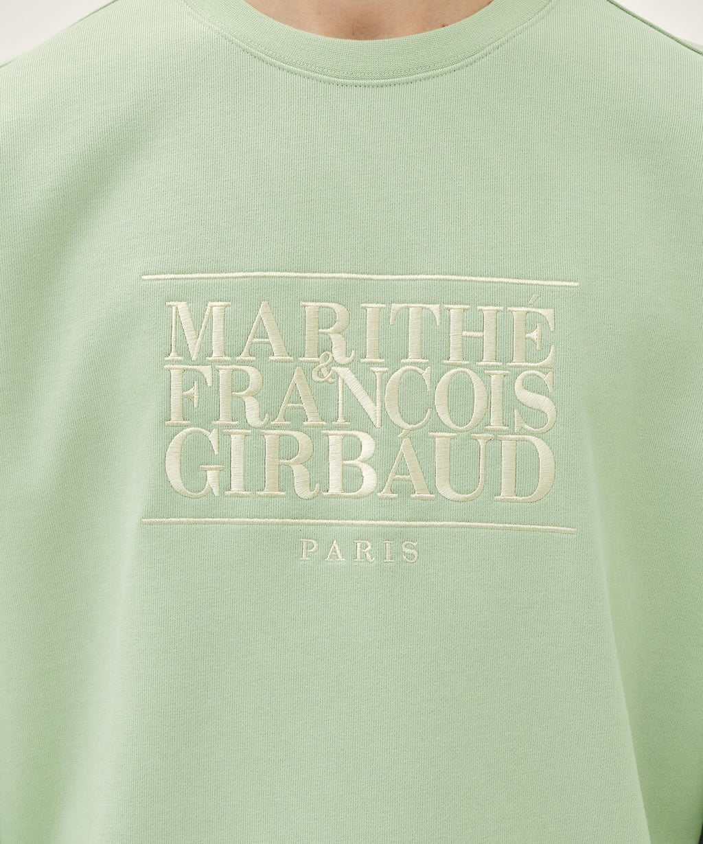 Marithe & Francois Girbaud - Classic Logo Embroidery Sweatshirt (Light Green) product image 4 | TRAB K-Fashion Australia