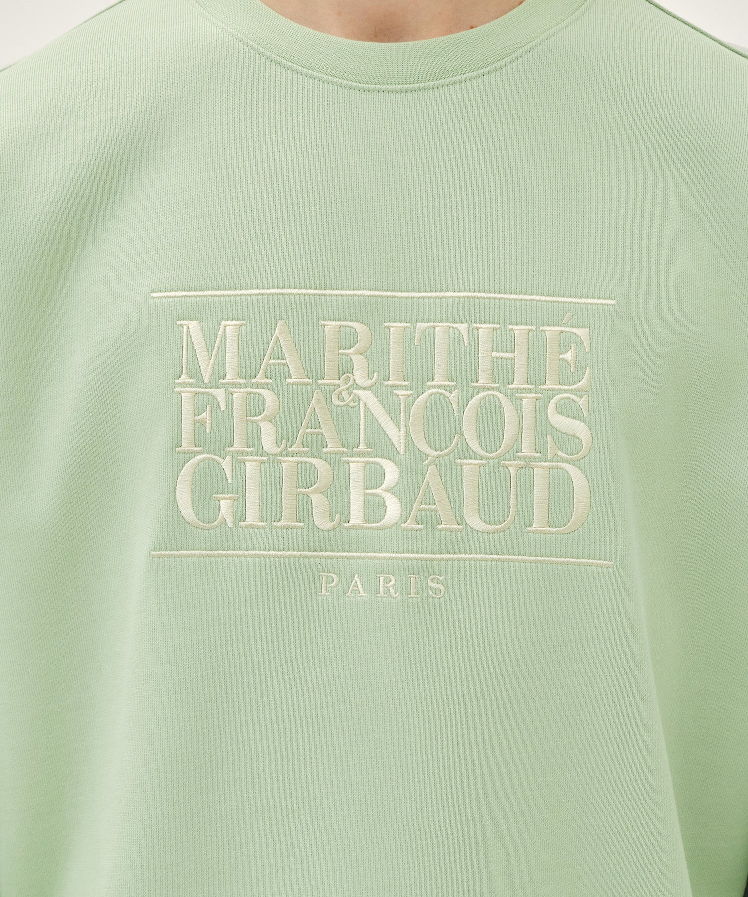 Marithe & Francois Girbaud - Classic Logo Embroidery Sweatshirt (Light Green) product image 4 | TRAB K-Fashion Australia