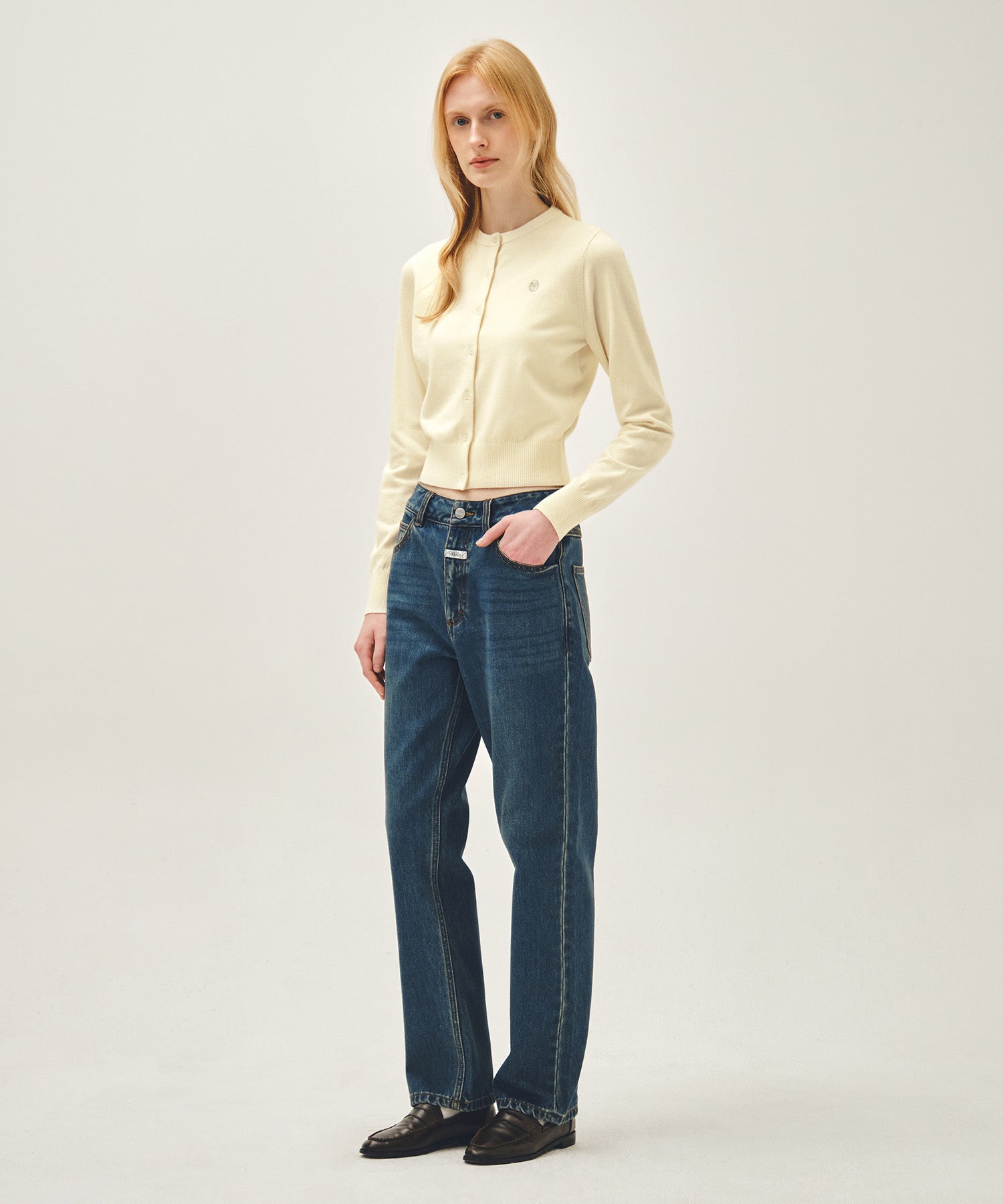 Marithe & Francois Girbaud - Slim Straight Denim Pants (Dark Blue) product image 4 | TRAB K-Fashion Australia