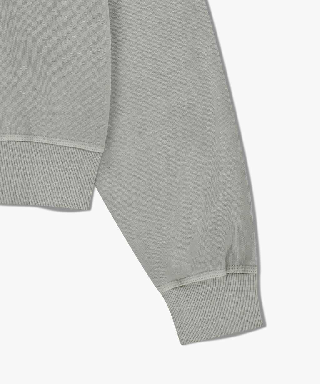 Marithe & Francois Girbaud - Classic Logo Garment Dyed Crop Sweatshirt (Ecru) product image 4 | TRAB K-Fashion Australia