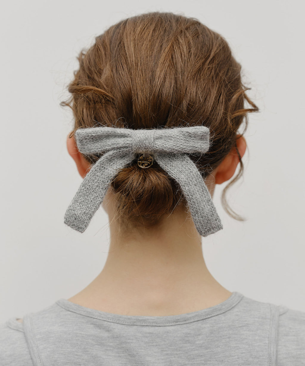 Marithe & Francois Girbaud - Knit Ribbon Hair Pin (Gray) product image 4 | TRAB K-Fashion Australia