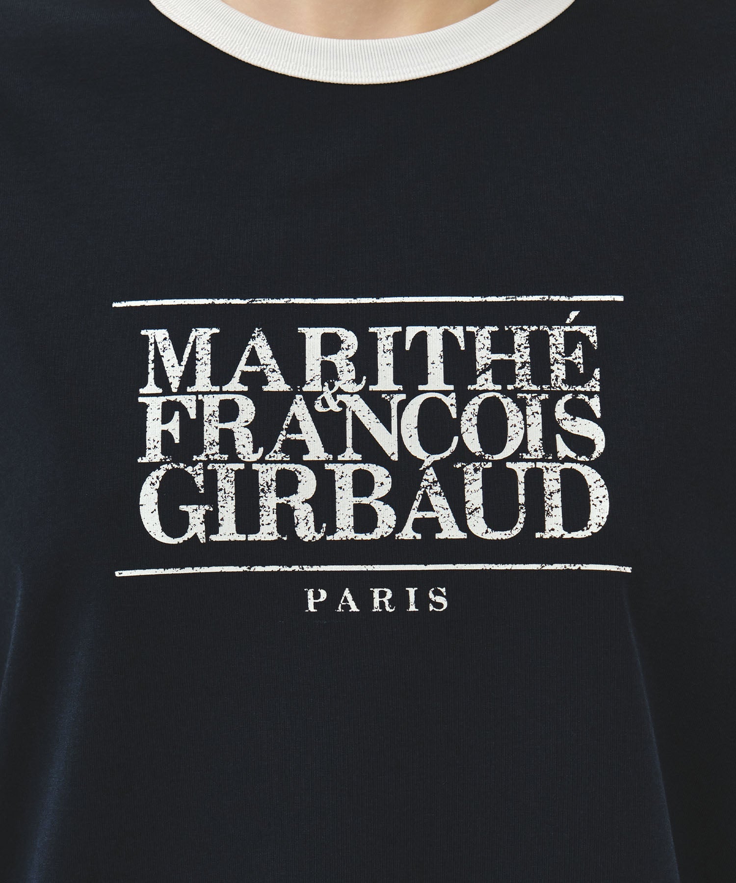Marithe & Francois Girbaud - Aerocool Crack Classic Logo Ringer Tee (Navy) product image 4 | TRAB K-Fashion Australia