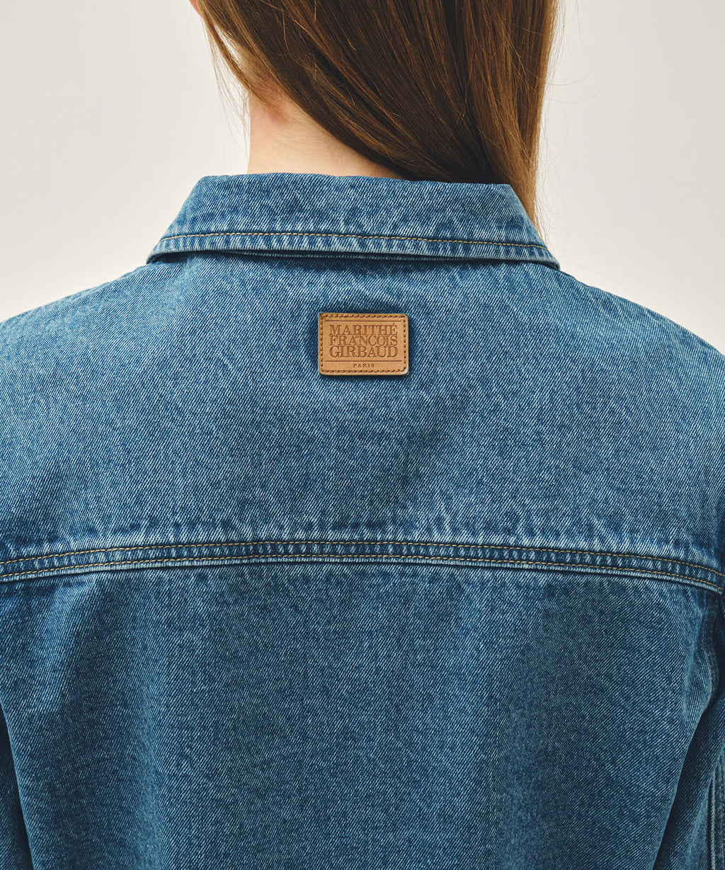 Marithe & Francois Girbaud - Crop Denim Blouson Jacket (Blue) product image 4 | TRAB K-Fashion Australia