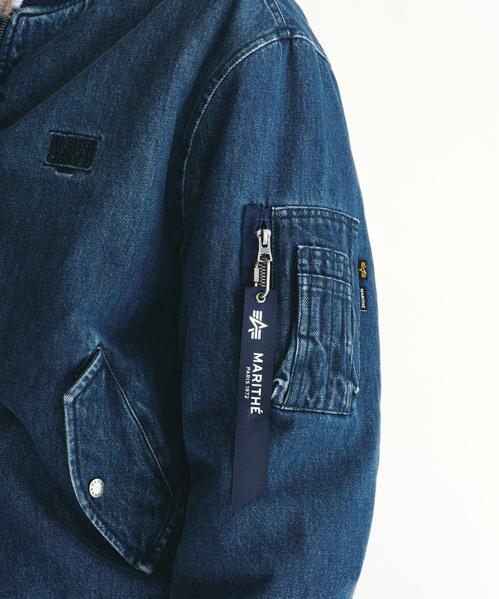 Marithe & Francois Girbaud - Marithe X Alpha Industries Ma-1 Jumper (Blue) product image 4 | TRAB K-Fashion Australia