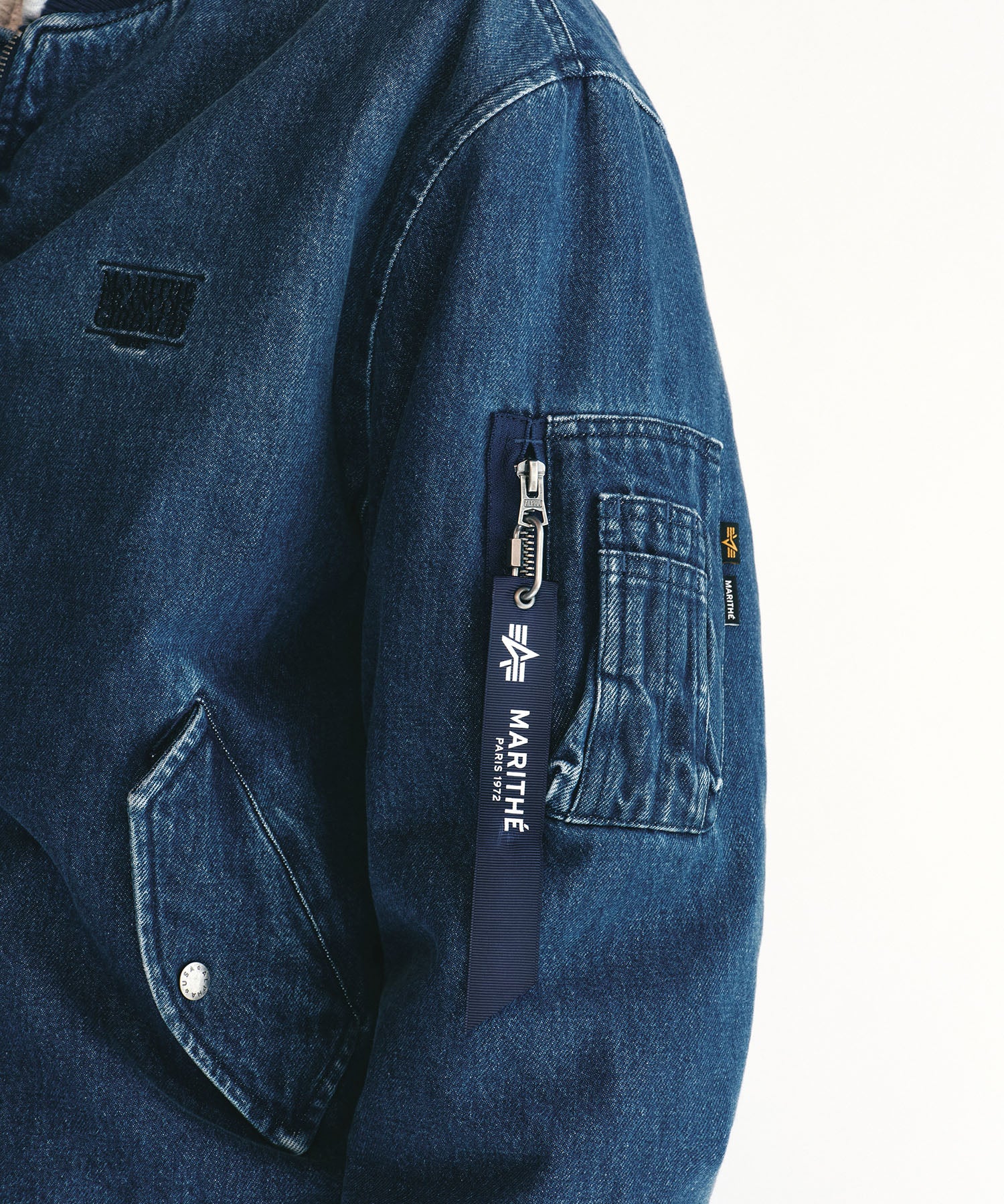 Marithe & Francois Girbaud - Marithe X Alpha Industries Ma-1 Jumper (Blue) product image 4 | TRAB K-Fashion Australia