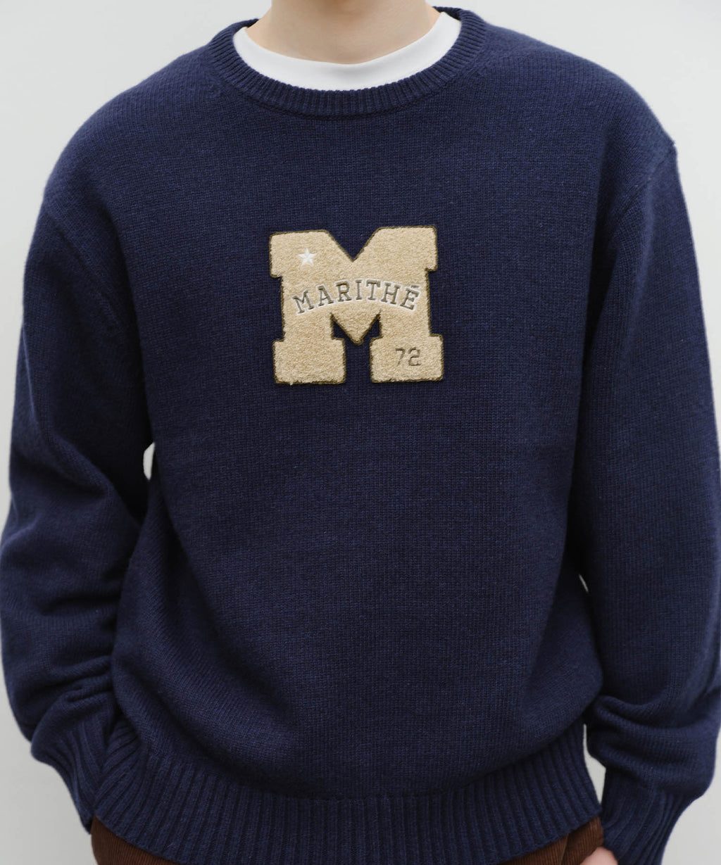 Marithe & Francois Girbaud - Applique Knit Pullover (Navy) product image 4 | TRAB K-Fashion Australia