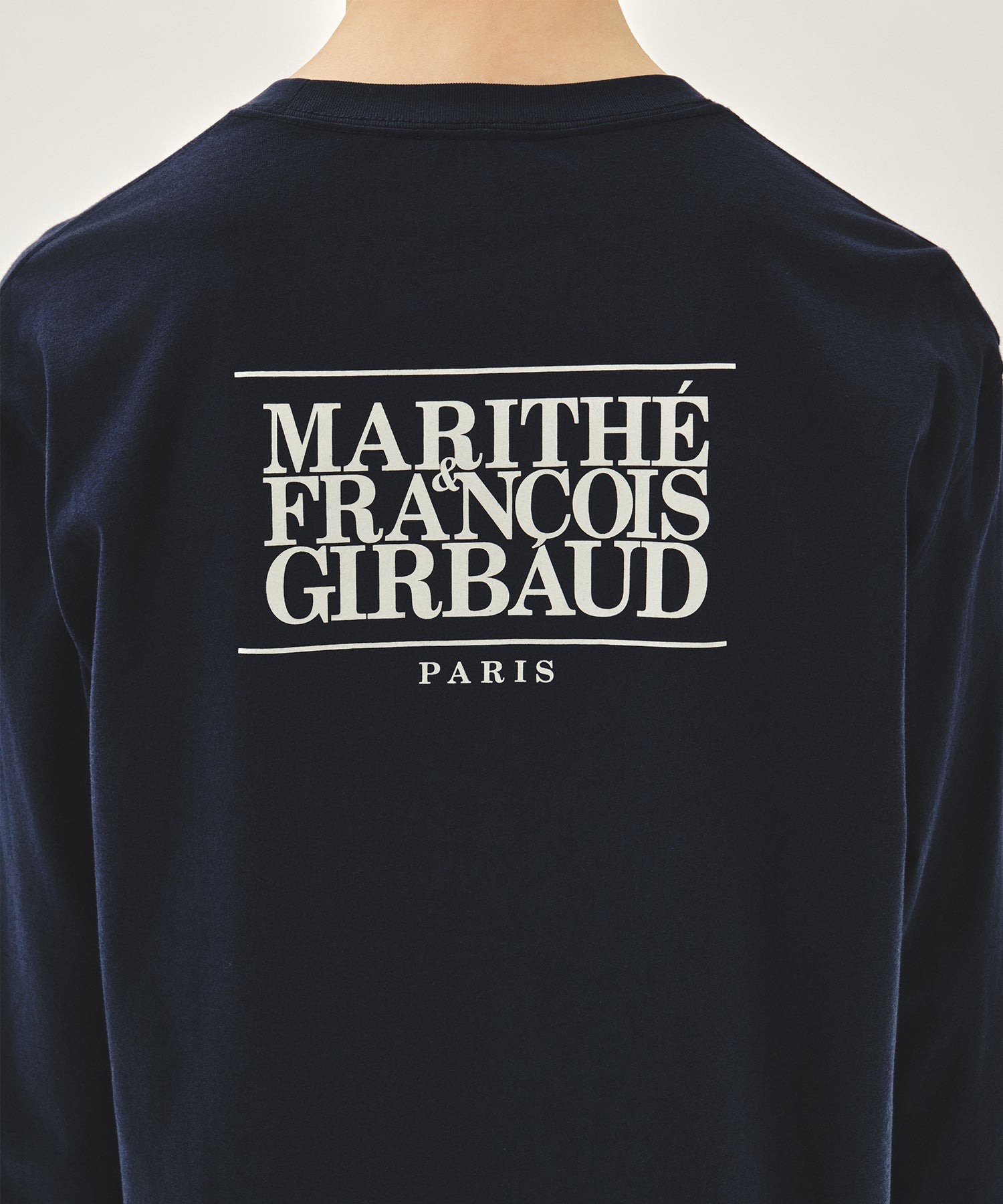 Marithe & Francois Girbaud - Back Classic Logo Long Sleeve Tee (Navy) product image 4 | TRAB K-Fashion Australia