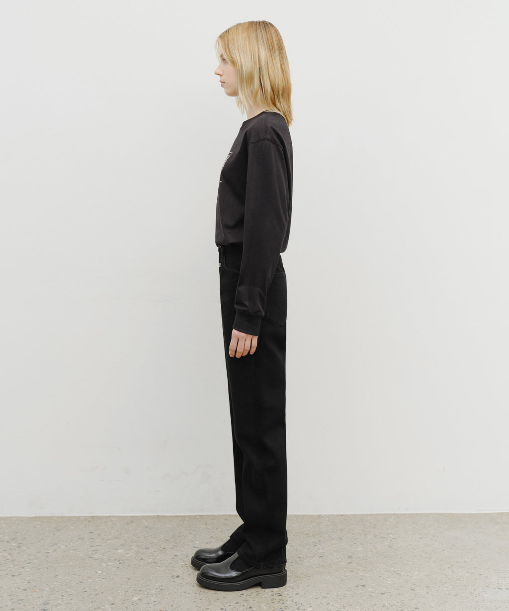 Marithe & Francois Girbaud - Slim Straight Denim Pants (Matt Black) product image 4 | TRAB K-Fashion Australia