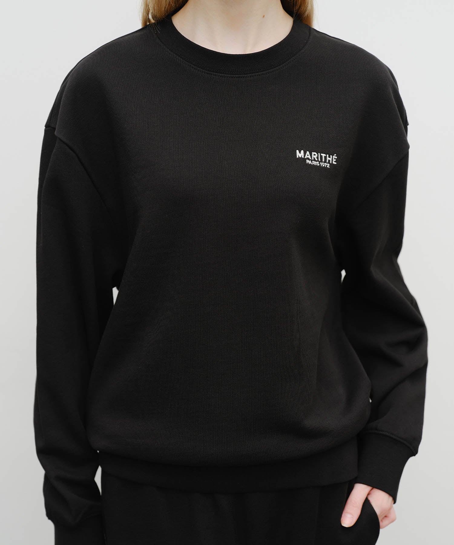 Marithe & Francois Girbaud - Regular Logo Sweat Set-up (Black) product image 4 | TRAB K-Fashion Australia