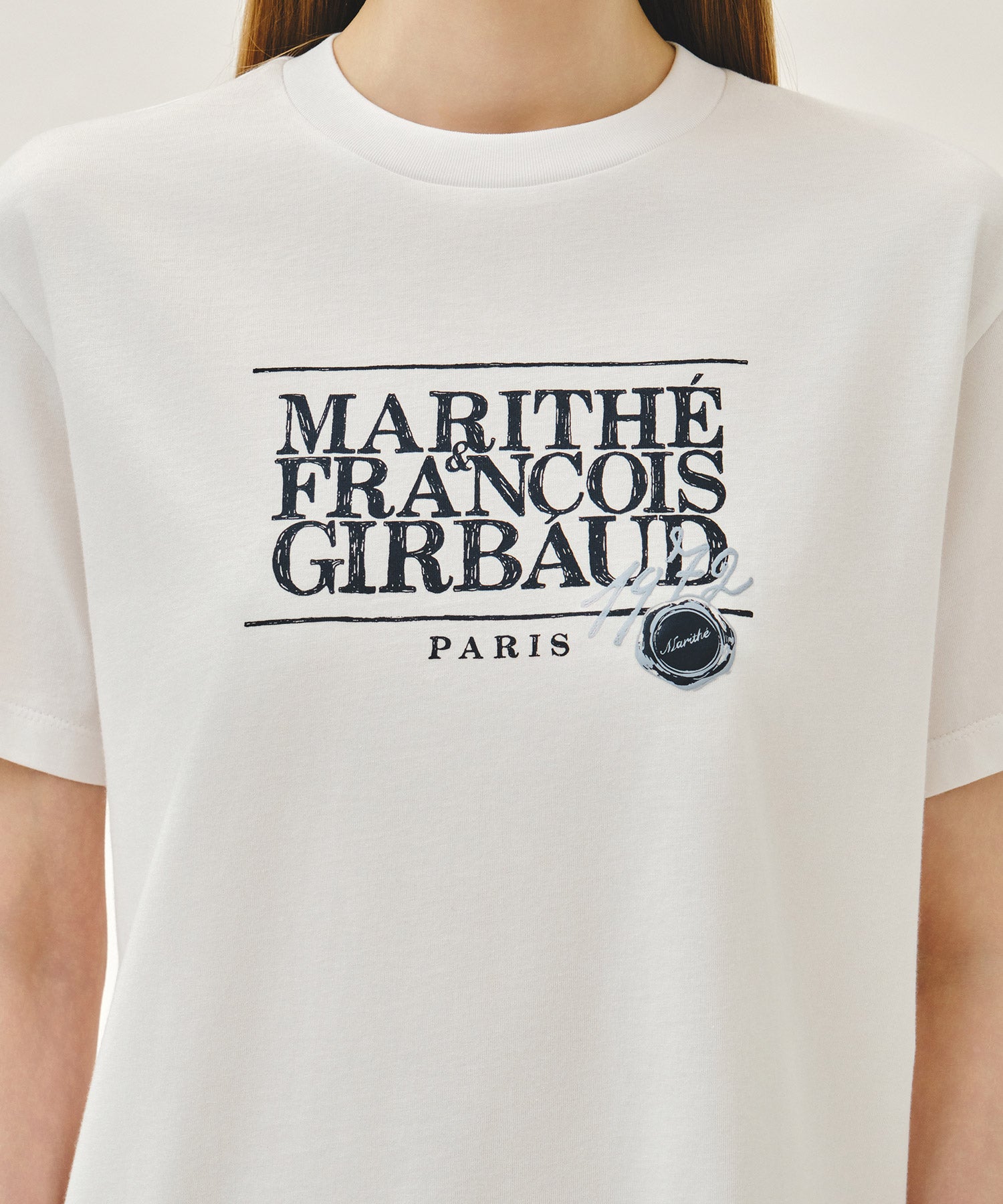 Marithe & Francois Girbaud - Stamp Classic Logo Tee (White) product image 4 | TRAB K-Fashion Australia