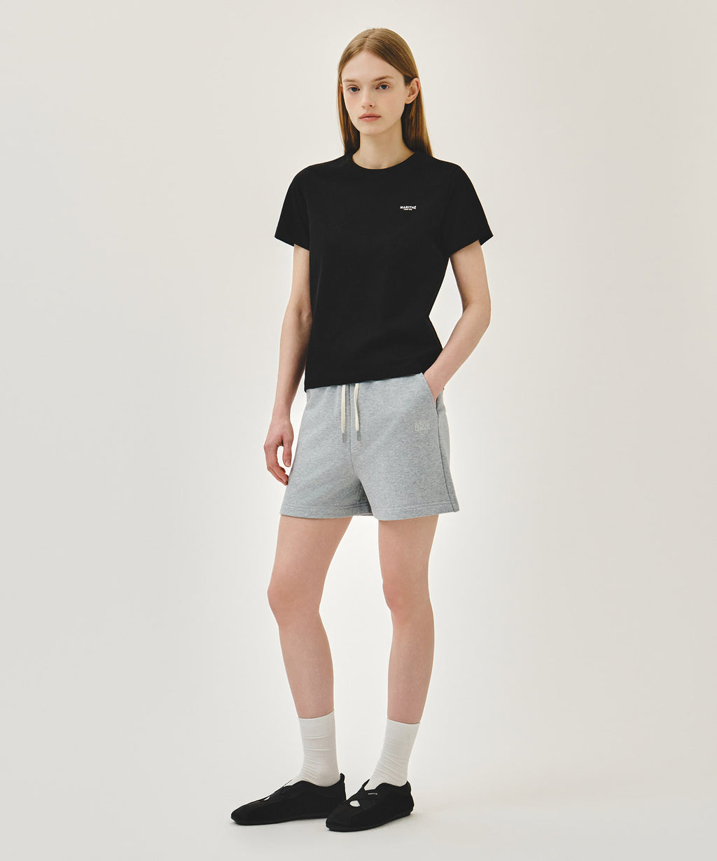 Marithe & Francois Girbaud - Vintage Classic Logo Sweat Shorts (Heather Gray) product image 4 | TRAB K-Fashion Australia
