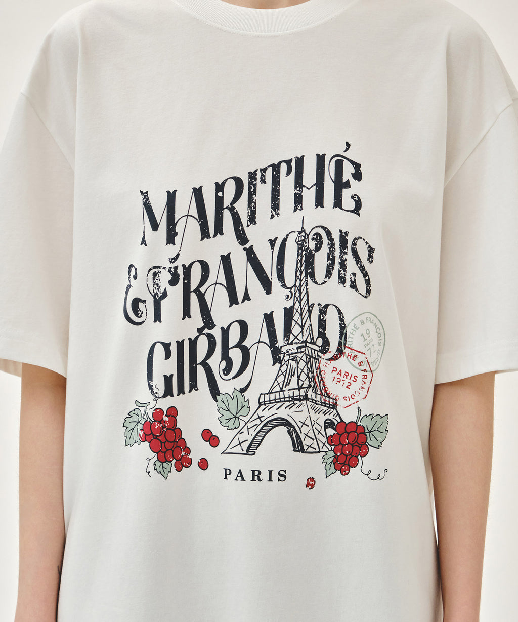 Marithe & Francois Girbaud - Vintage Eiffel Tower Logo Oversized Tee (White) product image 4 | TRAB K-Fashion Australia