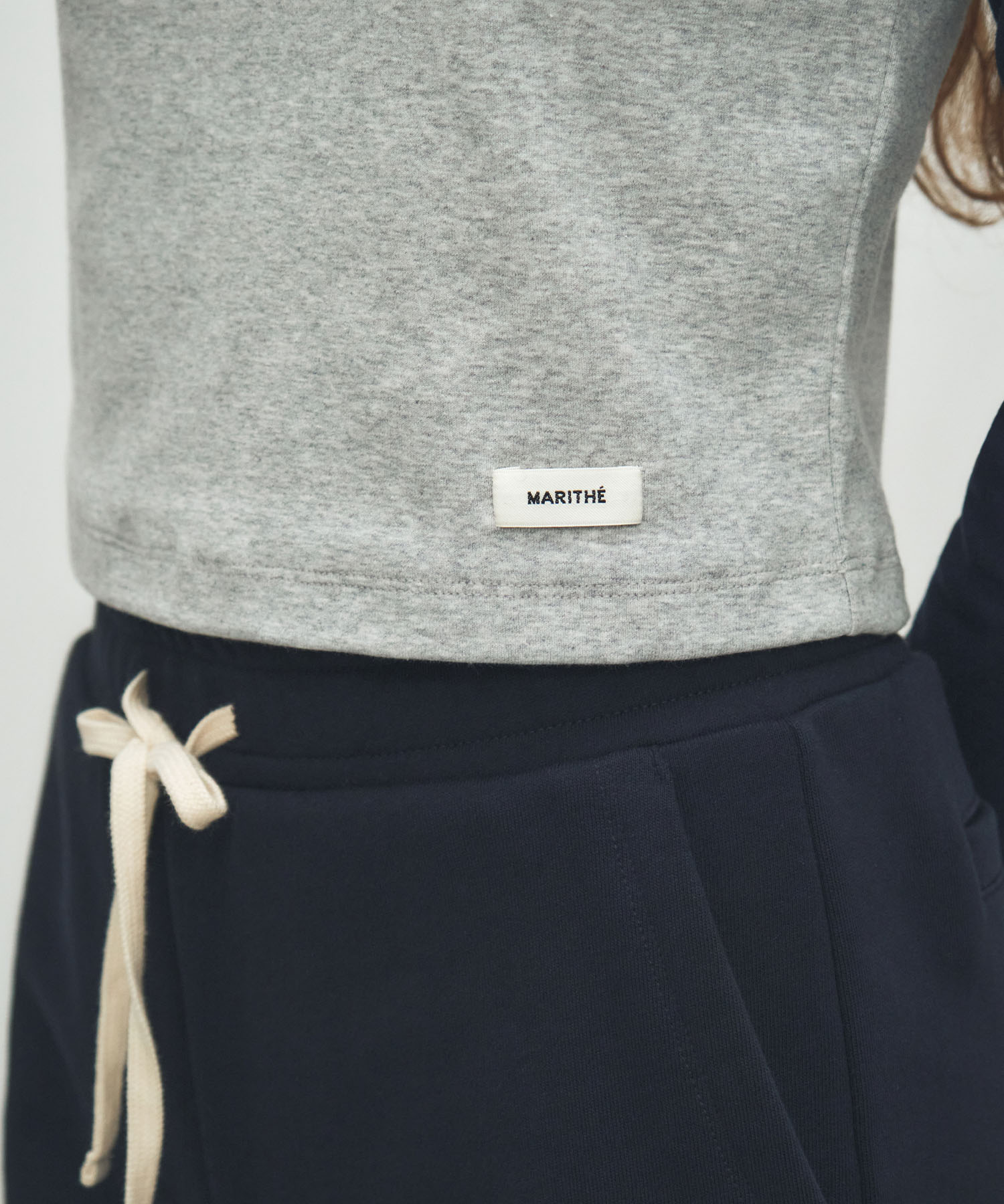 Marithe & Francois Girbaud - Basic Crop Long Sleeve (Heather Gray) product image 4 | TRAB K-Fashion Australia
