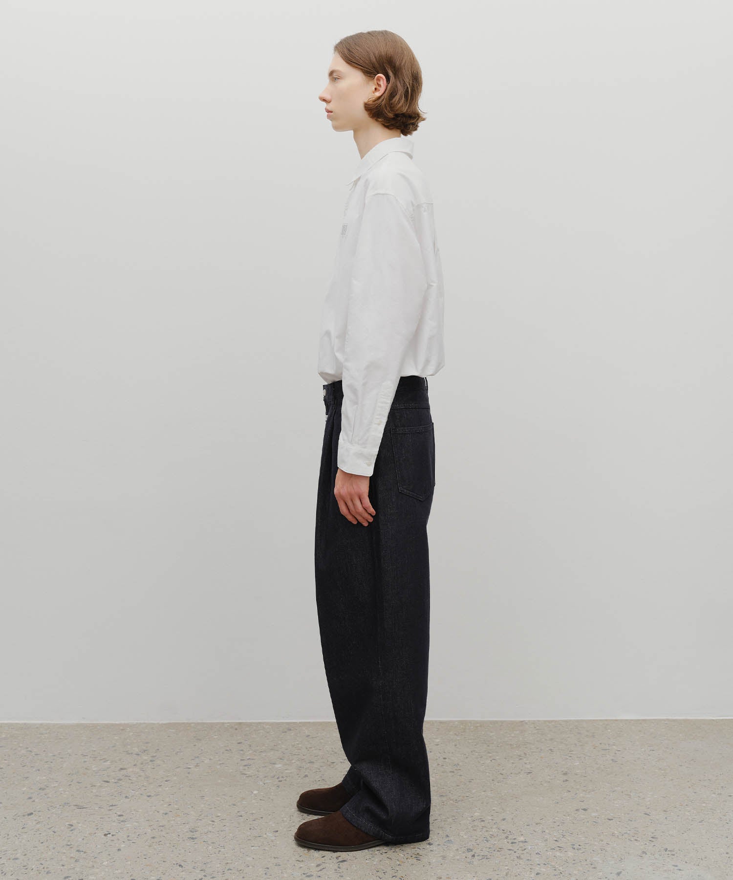 Marithe & Francois Girbaud - Wide Raw Denim Pants (Dark Blue) product image 4 | TRAB K-Fashion Australia