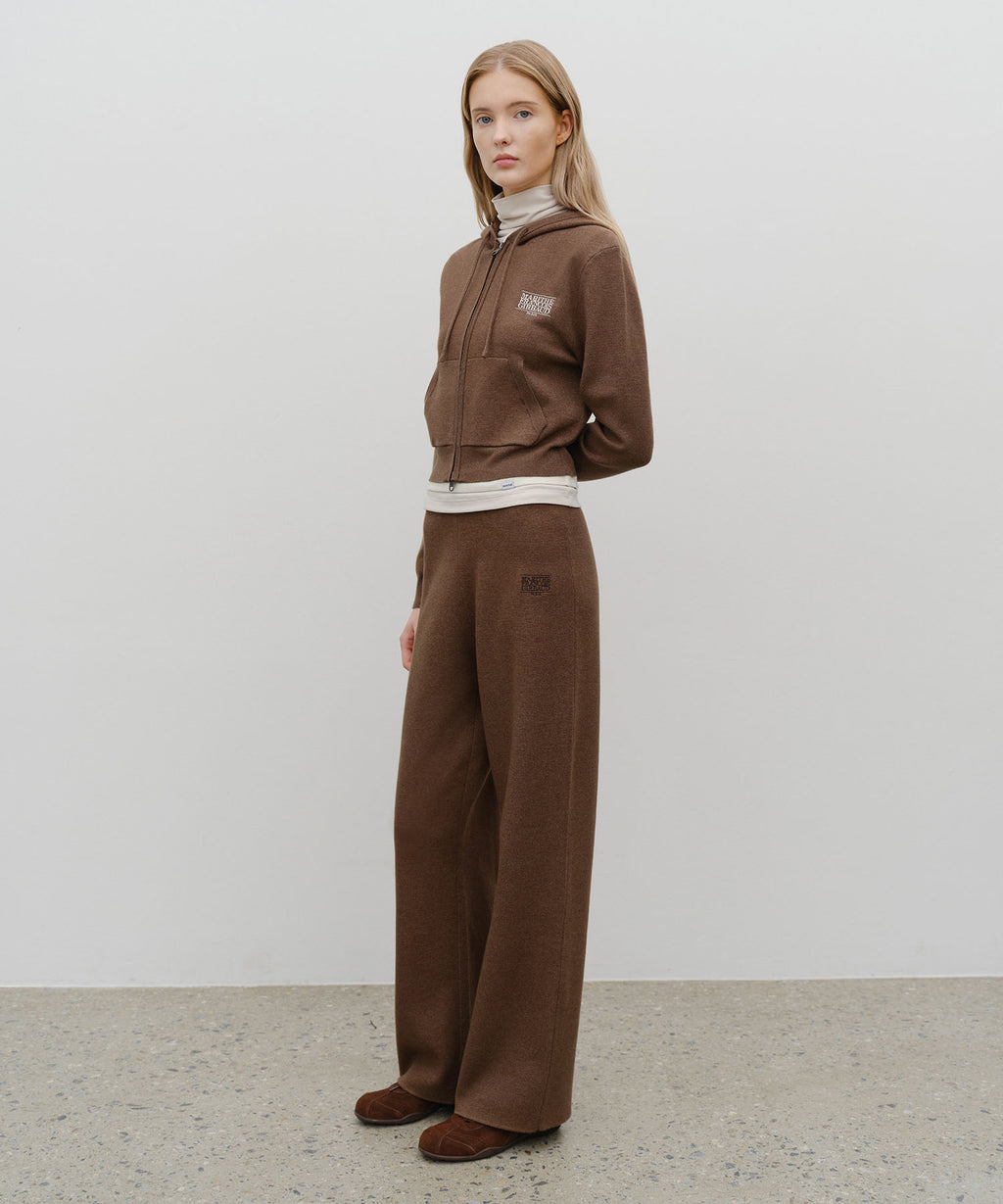 Marithe & Francois Girbaud - Classic Logo Knit Pants (Brown) product image 4 | TRAB K-Fashion Australia