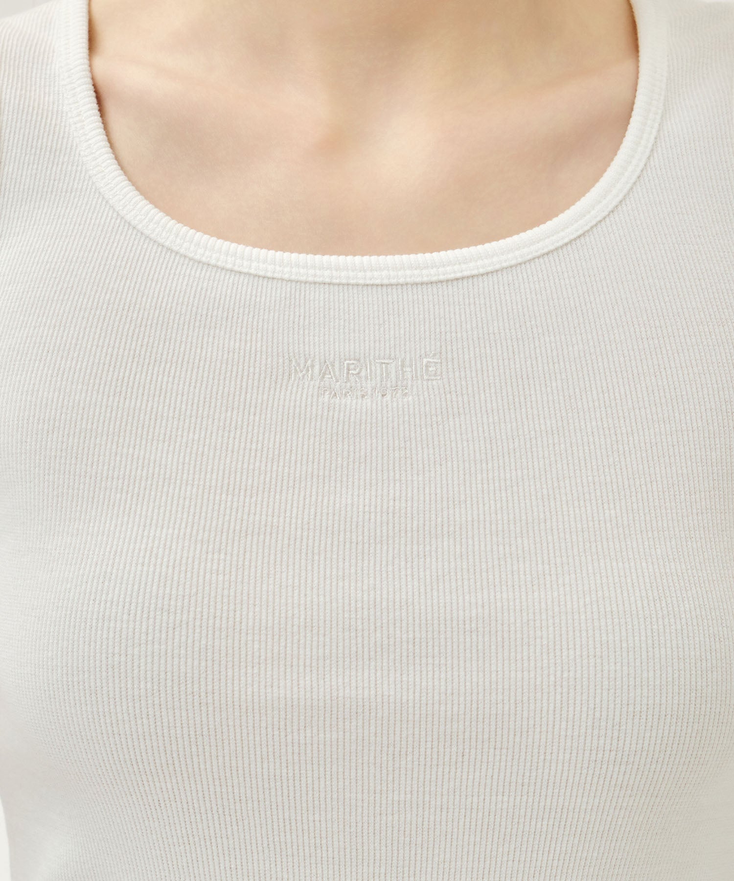 Marithe & Francois Girbaud - Regular Logo Sleeveless (White) product image 4 | TRAB K-Fashion Australia