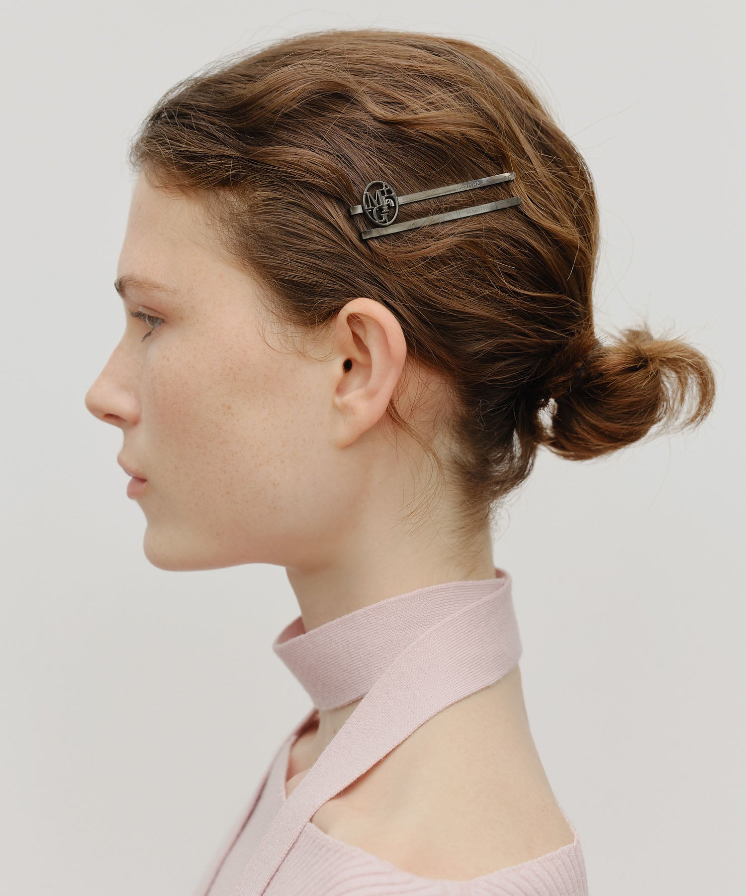 Marithe & Francois Girbaud - Circle Logo Slim Metal Hair Pin 2pack (Metal) product image 4 | TRAB K-Fashion Australia