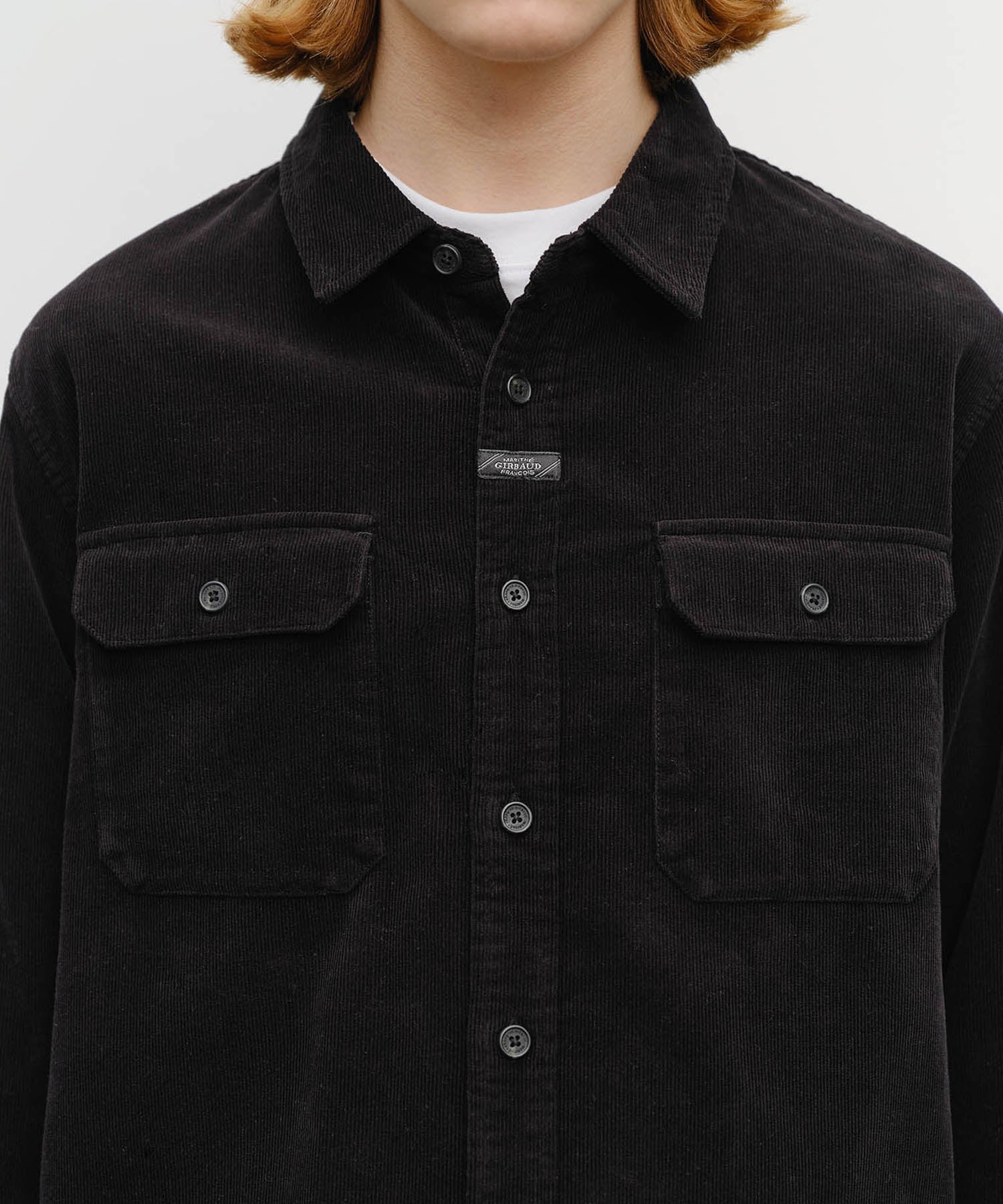 Marithe & Francois Girbaud - Classic Corduroy Shirt (Black) product image 4 | TRAB K-Fashion Australia