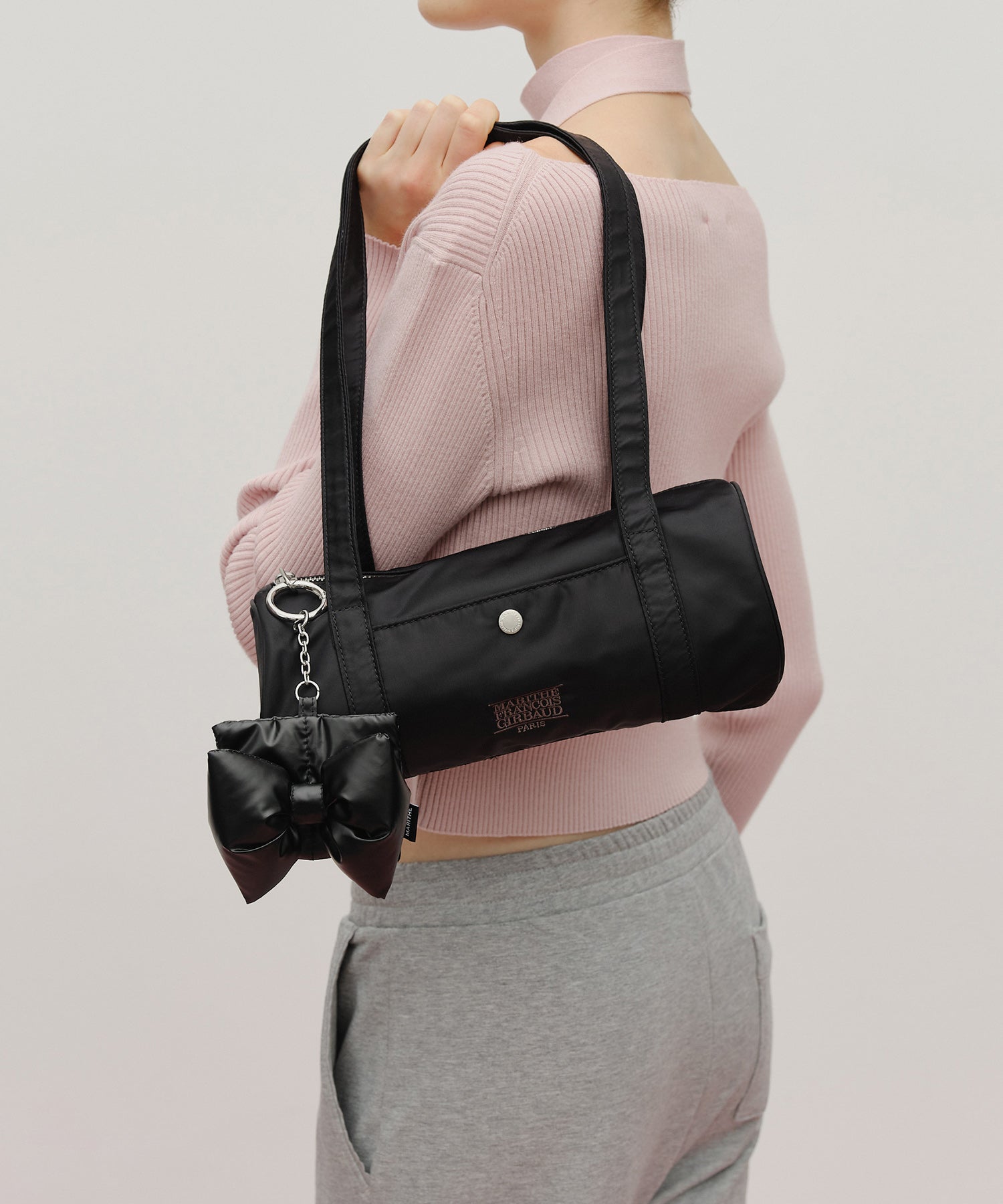 Marithe & Francois Girbaud - Padding Ribbon Pouch Keyring (Black) product image 4 | TRAB K-Fashion Australia