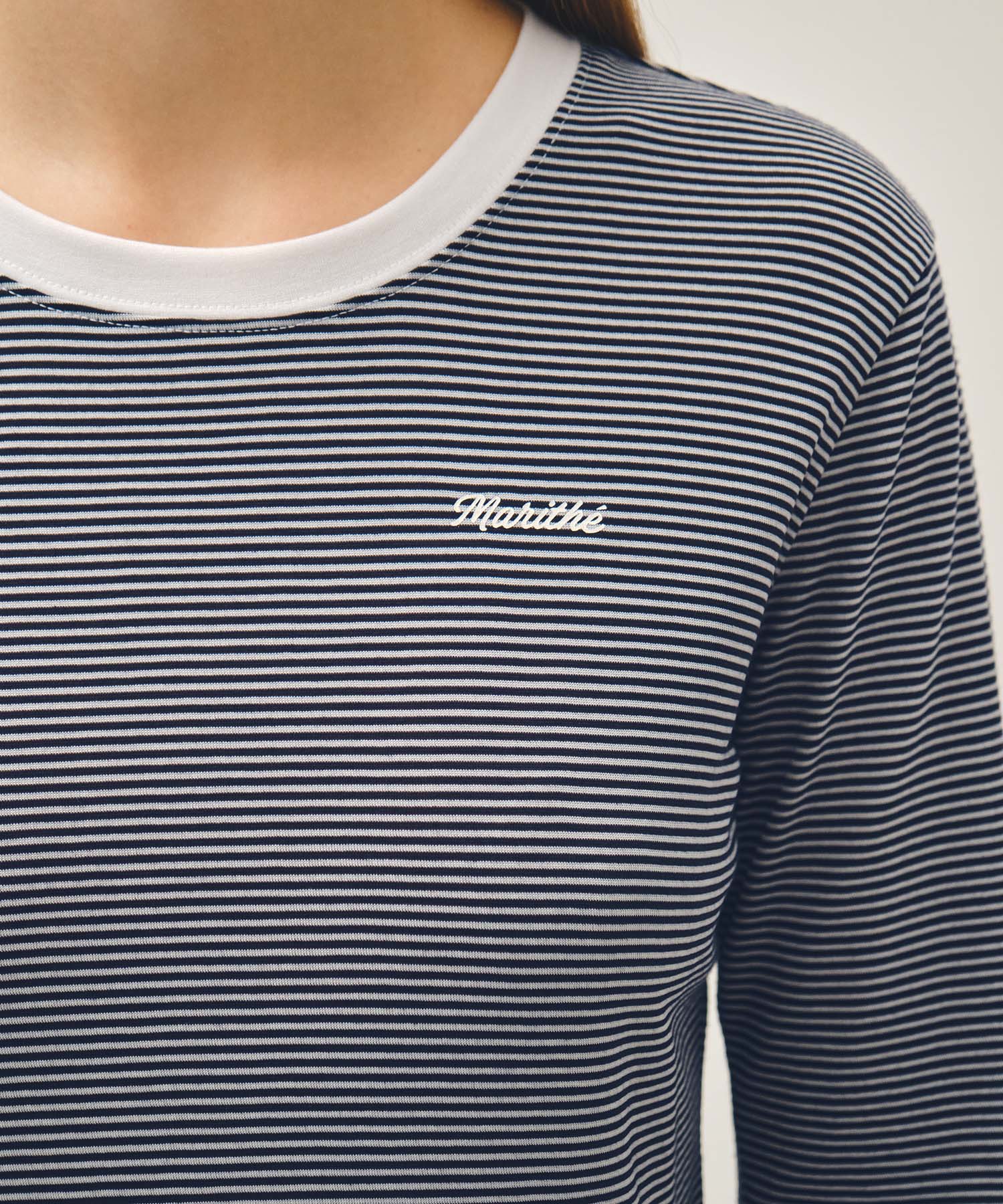 Marithe & Francois Girbaud - Ringer Stripe Long Sleeve Tee (Navy) product image 4 | TRAB K-Fashion Australia