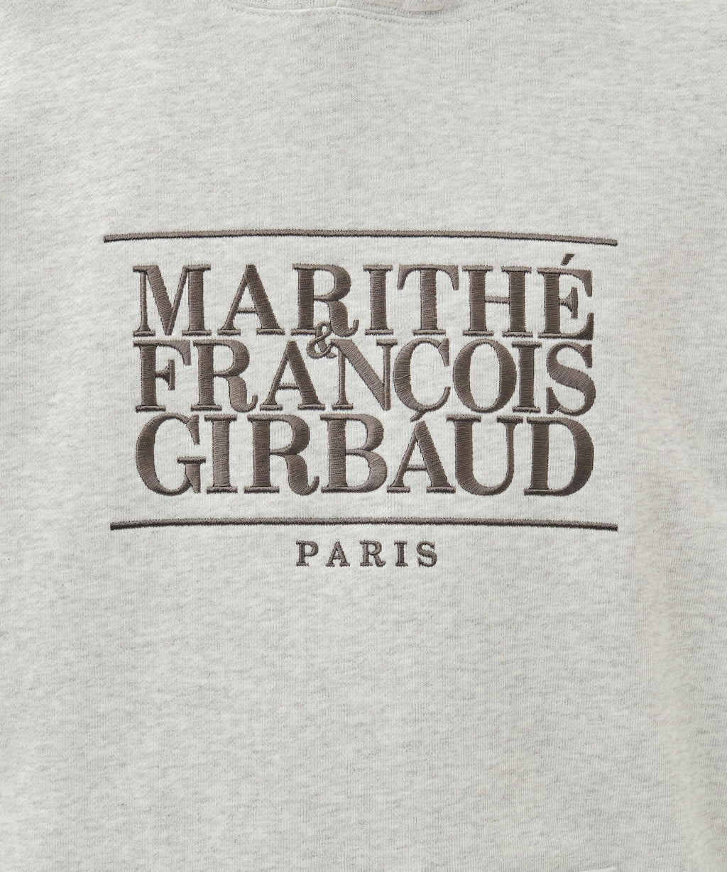Marithe & Francois Girbaud - Classic Logo Embroidery Hoodie (Light Heather Gray) product image 4 | TRAB K-Fashion Australia
