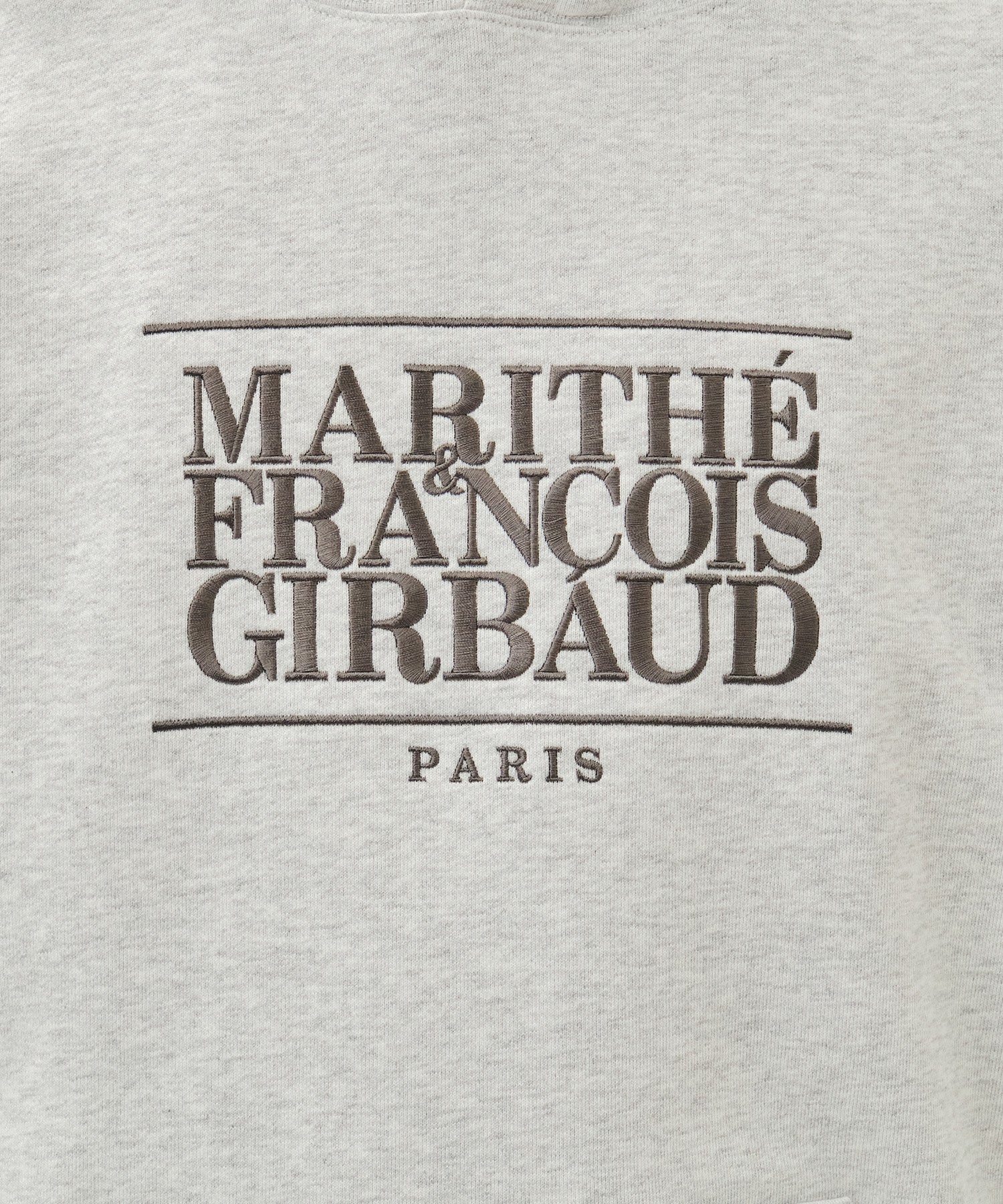 Marithe & Francois Girbaud - Classic Logo Embroidery Hoodie (Light Heather Gray) product image 4 | TRAB K-Fashion Australia