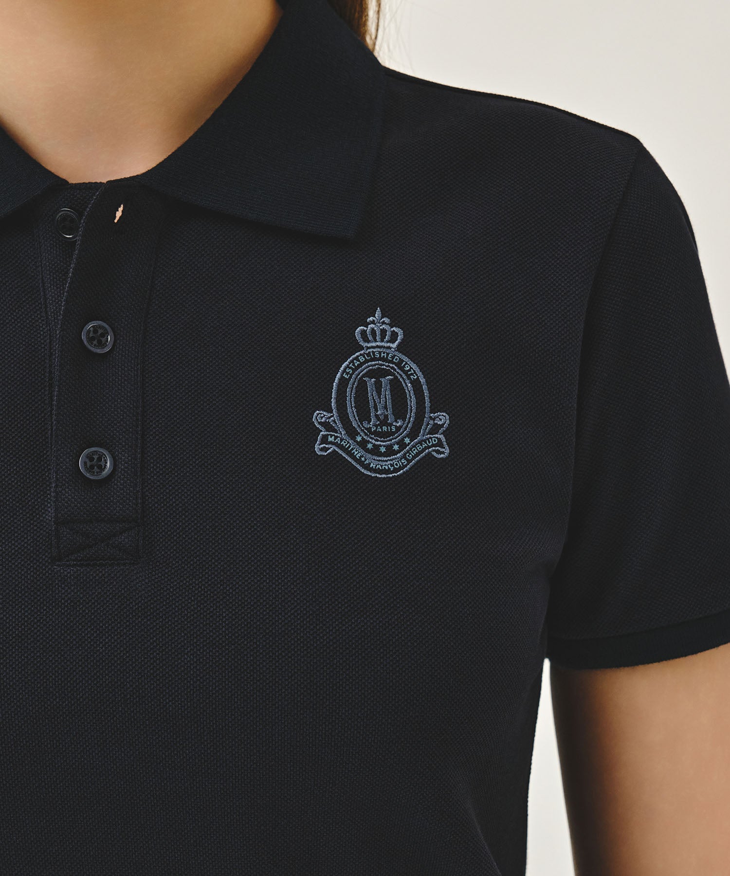 Marithe & Francois Girbaud - Emblem Pk Collar Tee (Navy) product image 4 | TRAB K-Fashion Australia