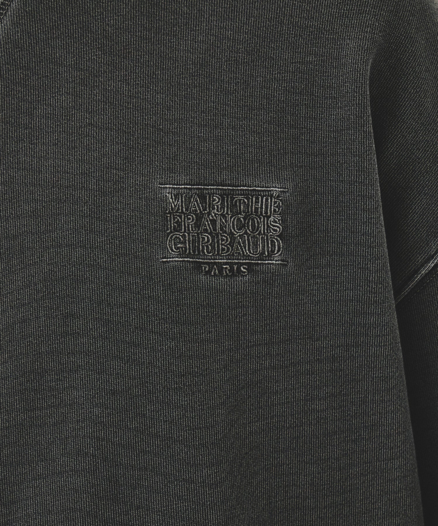 Marithe & Francois Girbaud - Outline Classic Logo Dyeing Oversized Sweatshirt (Charcoal) product image 4 | TRAB K-Fashion Australia