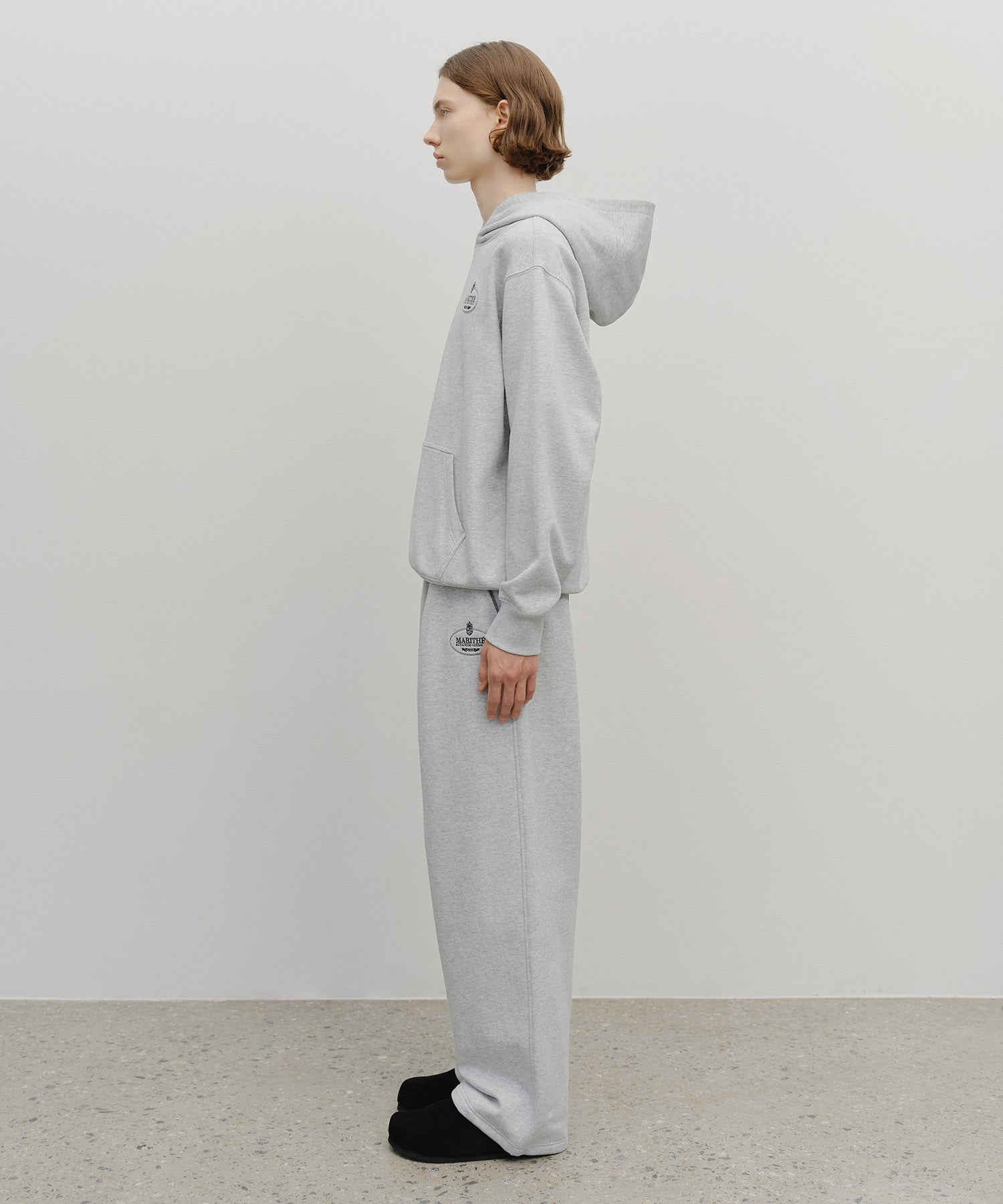 Marithe & Francois Girbaud - Crown Crest Symbol Sweat Pants (brushed) (Heather Gray) product image 4 | TRAB K-Fashion Australia