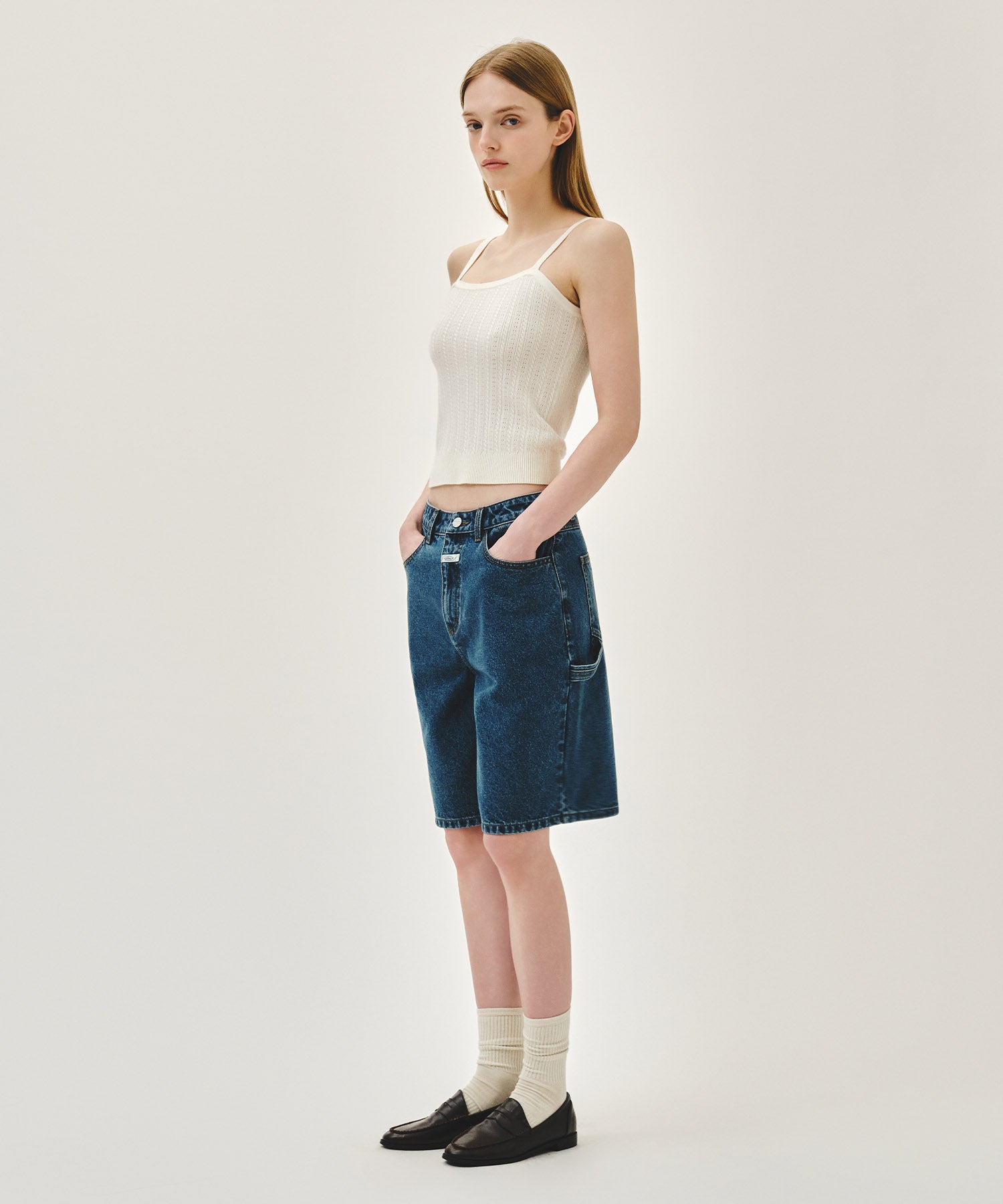 Marithe & Francois Girbaud - Carpenter Denim Shorts (Blue) product image 4 | TRAB K-Fashion Australia