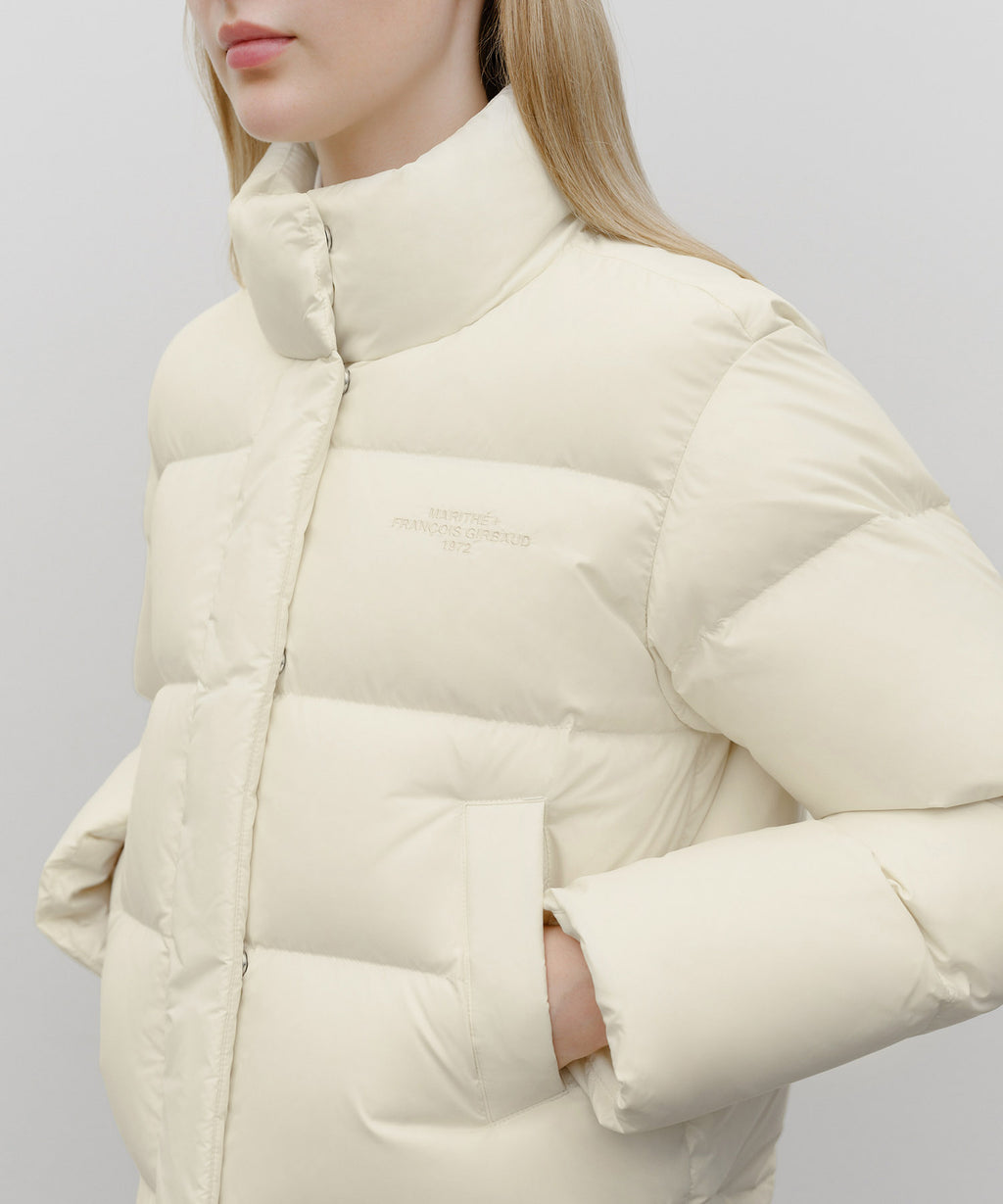 Marithe & Francois Girbaud - Basic Crop Down Jacket (Ivory) product image 4 | TRAB K-Fashion Australia