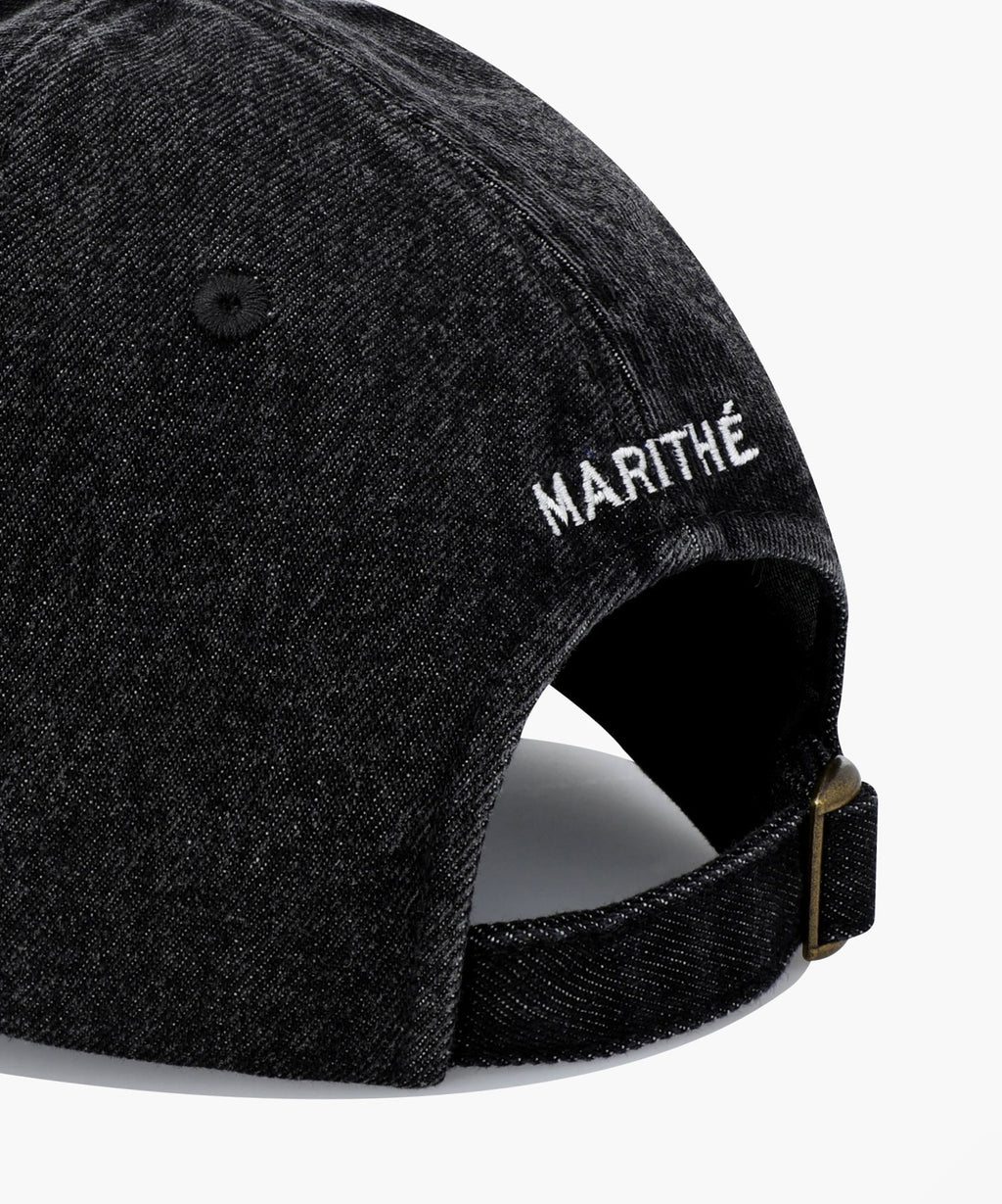 Marithe & Francois Girbaud - Doodle Bear Cap (Washed Black) product image 4 | TRAB K-Fashion Australia