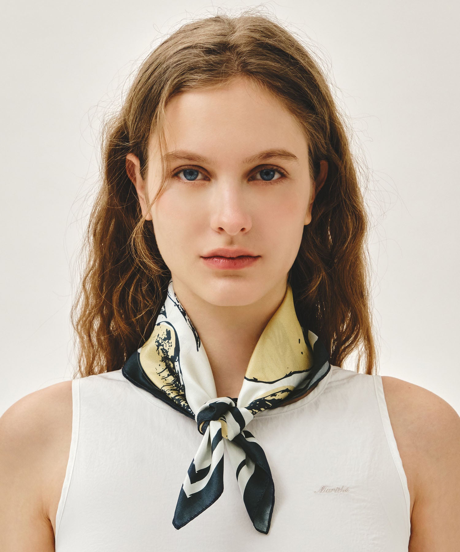 Marithe & Francois Girbaud - Summer Pattern Silk Scarf (Navy) product image 4 | TRAB K-Fashion Australia