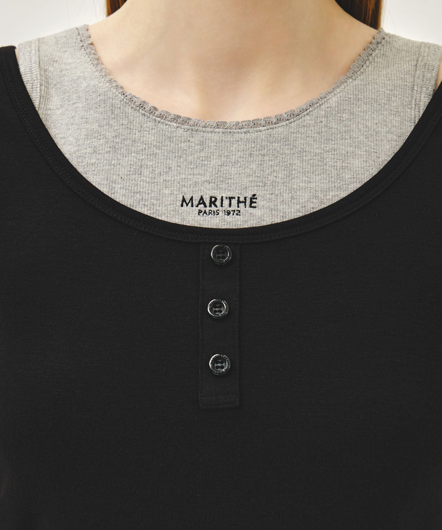 Marithe & Francois Girbaud - Layered Sleeveless (Black) product image 4 | TRAB K-Fashion Australia