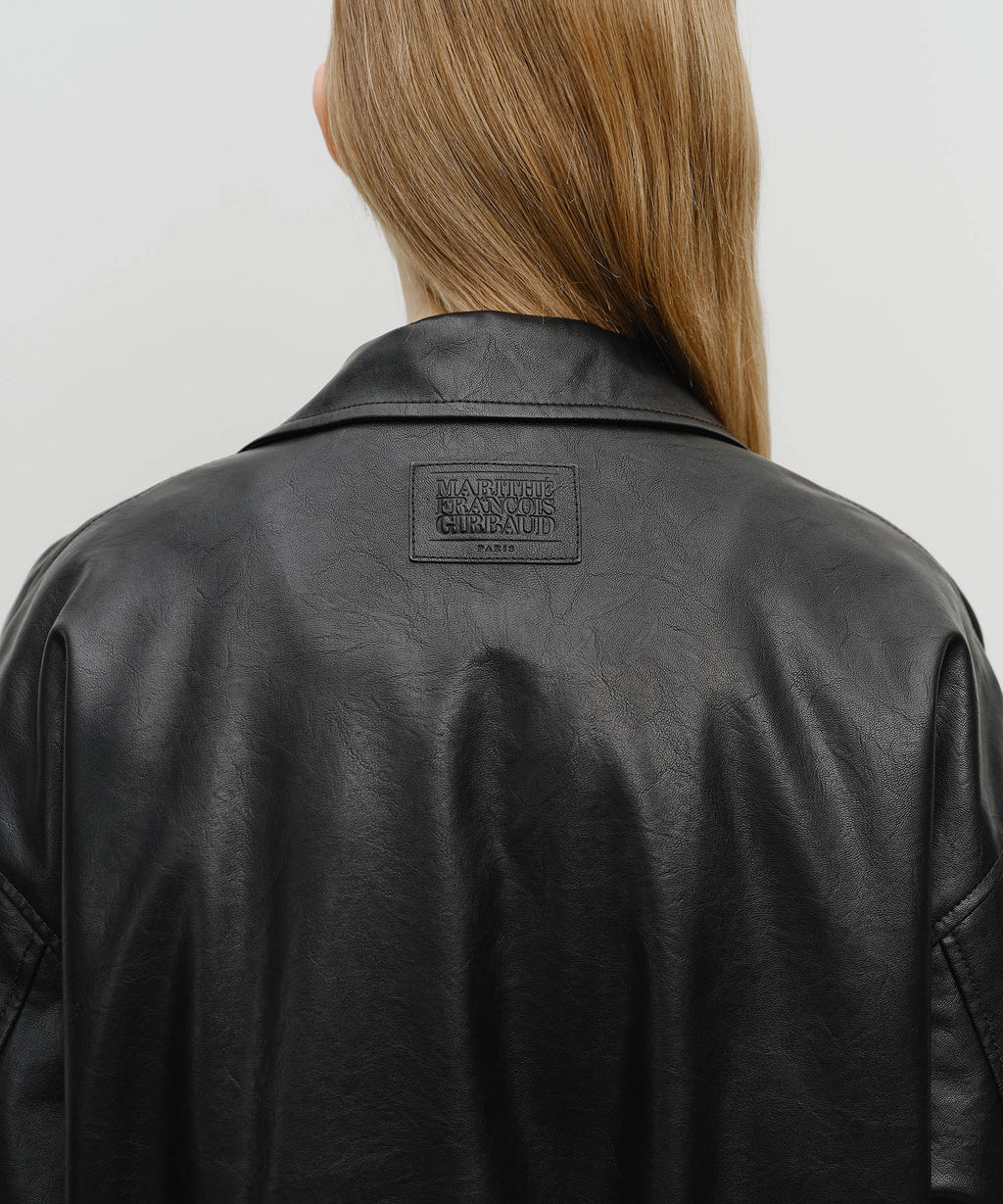 Marithe & Francois Girbaud - Faux Leather Padded Jacket (Black) product image 7 | TRAB K-Fashion Australia