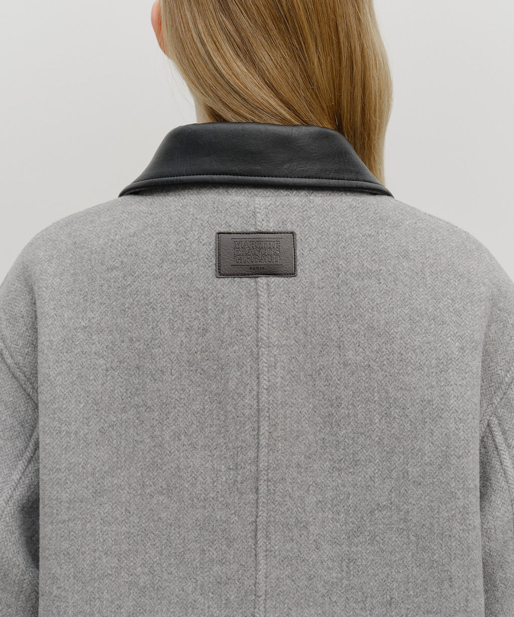 Marithe & Francois Girbaud - Collar Point Half Coat (Gray) product image 4 | TRAB K-Fashion Australia