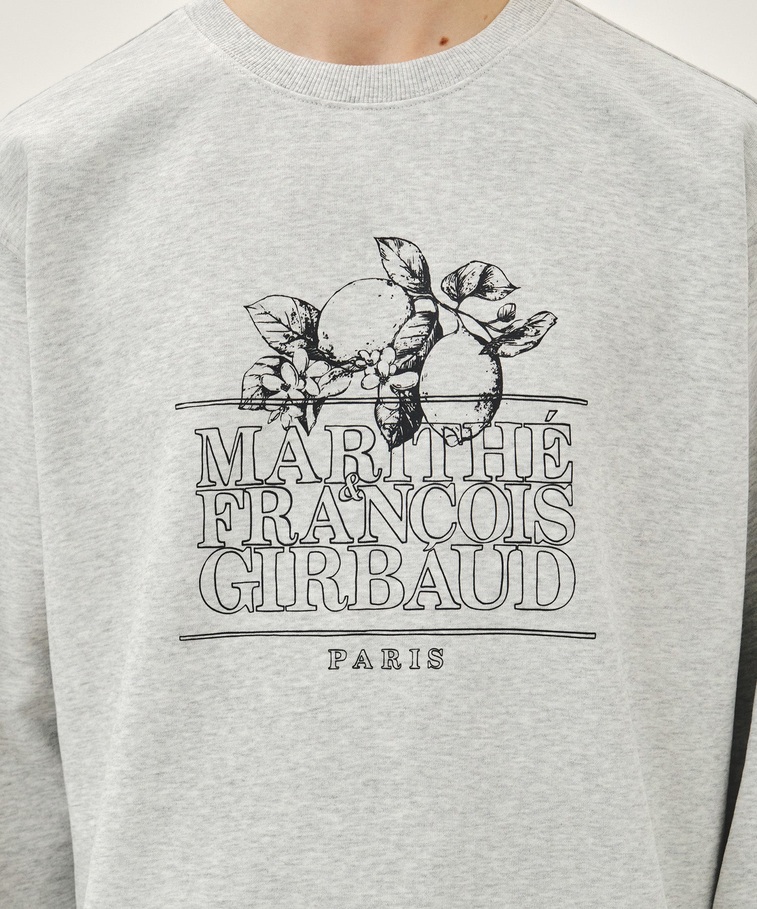 Marithe & Francois Girbaud - Lemon Classic Logo Sweatshirt (Light Heather Gray) product image 4 | TRAB K-Fashion Australia