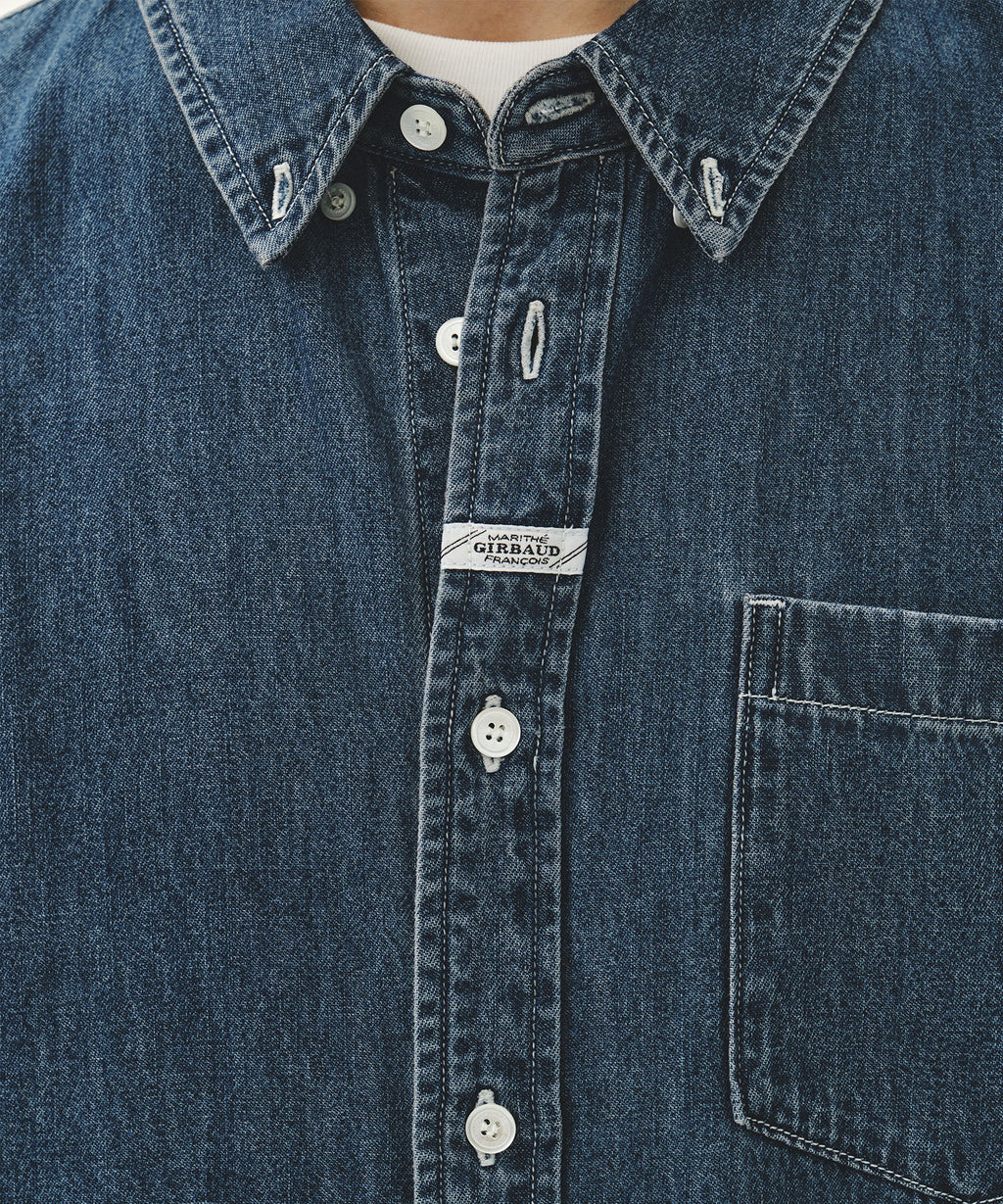 Marithe & Francois Girbaud - Uni Basic Denim Shirt (Blue) product image 4 | TRAB K-Fashion Australia