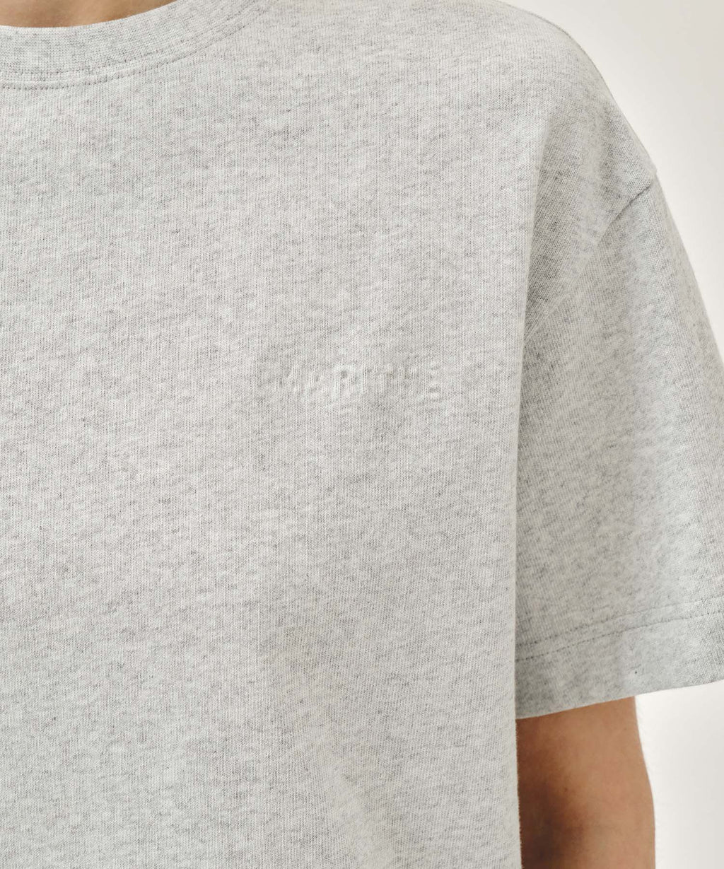 Marithe & Francois Girbaud - Embo Small Regular Logo Tee (Light Heather Gray) product image 4 | TRAB K-Fashion Australia