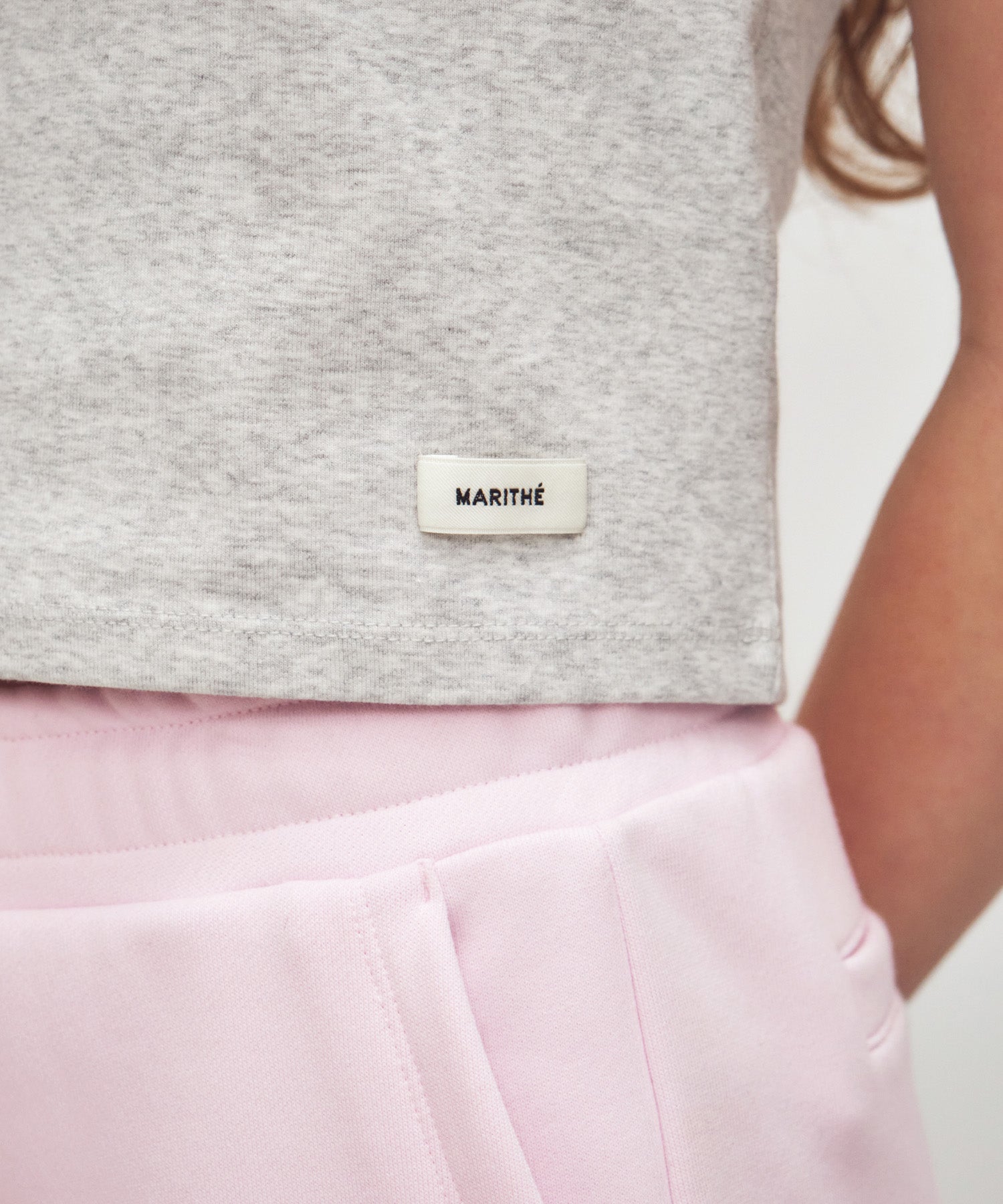Marithe & Francois Girbaud - Basic Crop Tee (Light Heather Gray) product image 4 | TRAB K-Fashion Australia