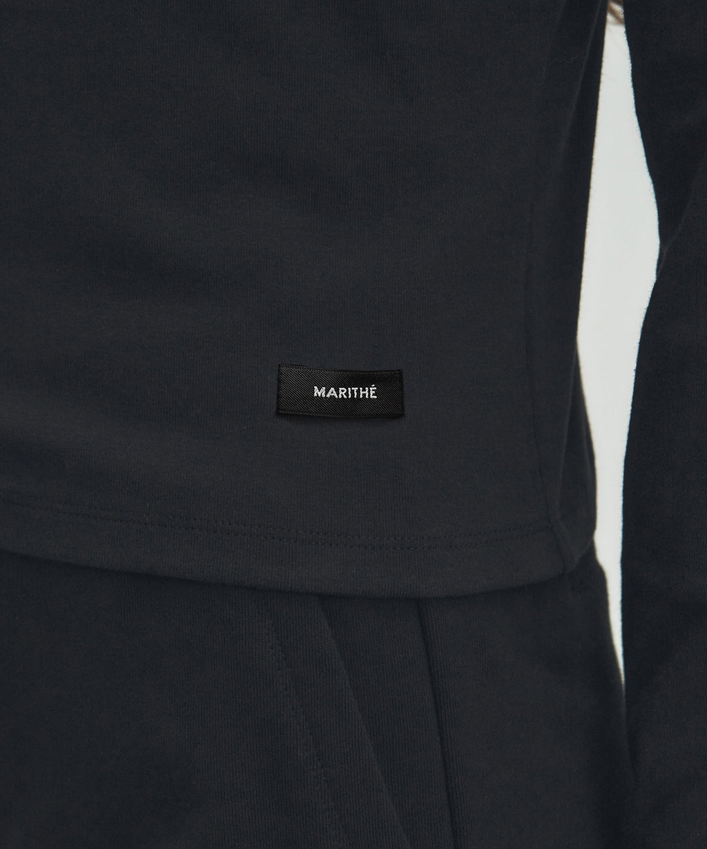 Marithe & Francois Girbaud - Basic Cotton Cardigan (Black) product image 4 | TRAB K-Fashion Australia