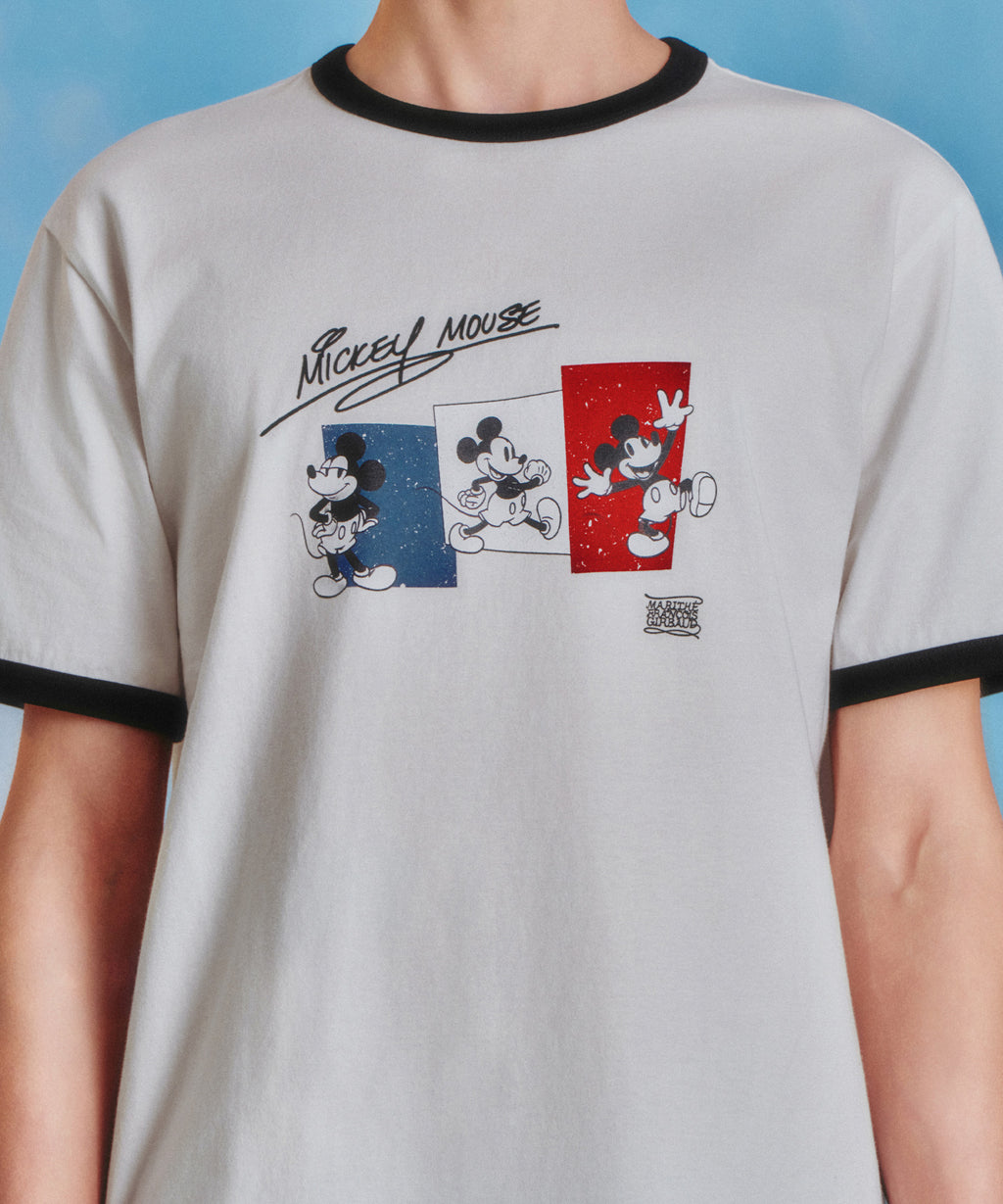 Marithe & Francois Girbaud - Mickey_french Ringer Tee (White) product image 4 | TRAB K-Fashion Australia