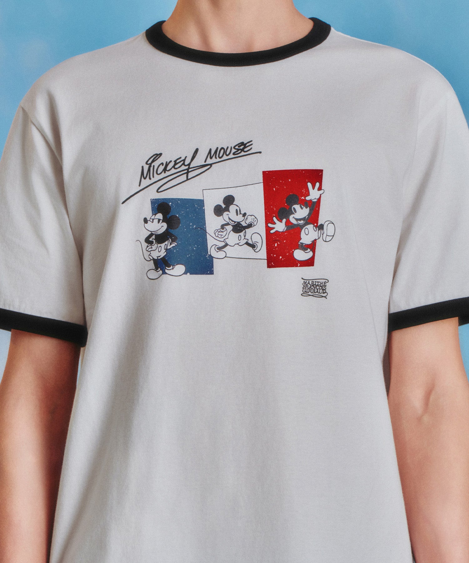Marithe & Francois Girbaud - Mickey_french Ringer Tee (White) product image 4 | TRAB K-Fashion Australia