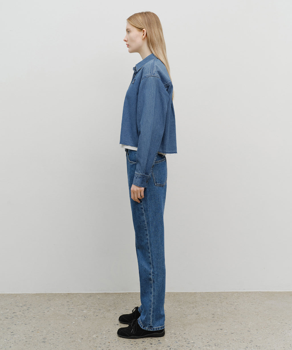 Marithe & Francois Girbaud - Slim Straight Denim Pants (Blue) product image 4 | TRAB K-Fashion Australia