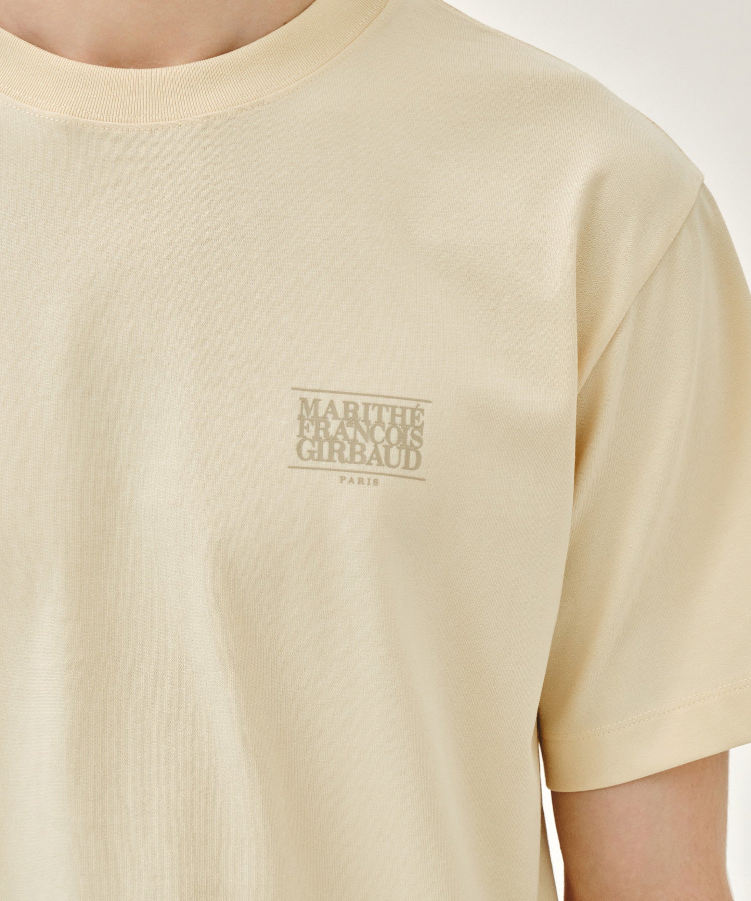 Marithe & Francois Girbaud - Aerocool Small Classic Logo Tee (Beige) product image 4 | TRAB K-Fashion Australia