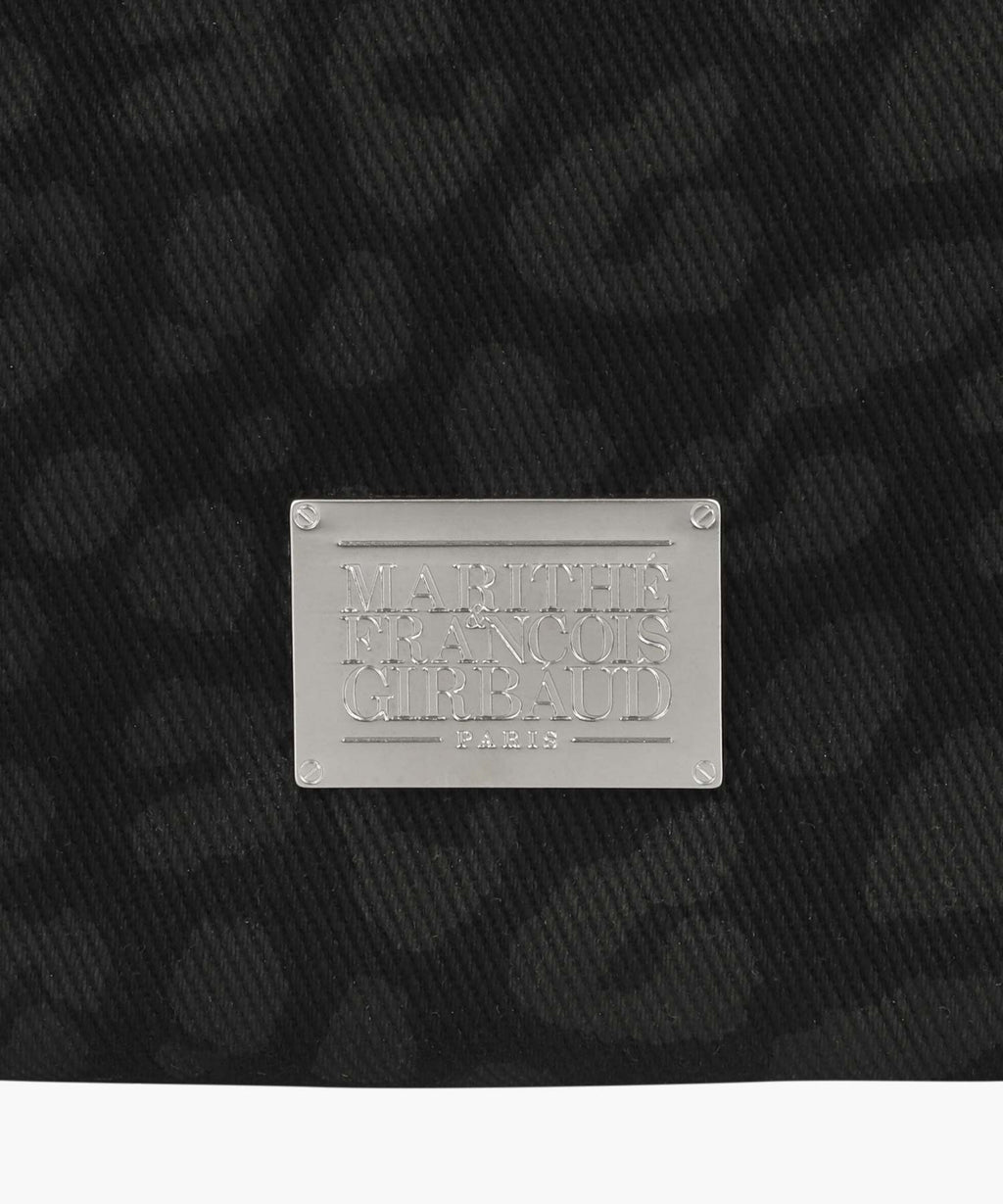 Marithe & Francois Girbaud - Classic Logo Pattern Canvas Shoulder Bag (Black) product image 4 | TRAB K-Fashion Australia