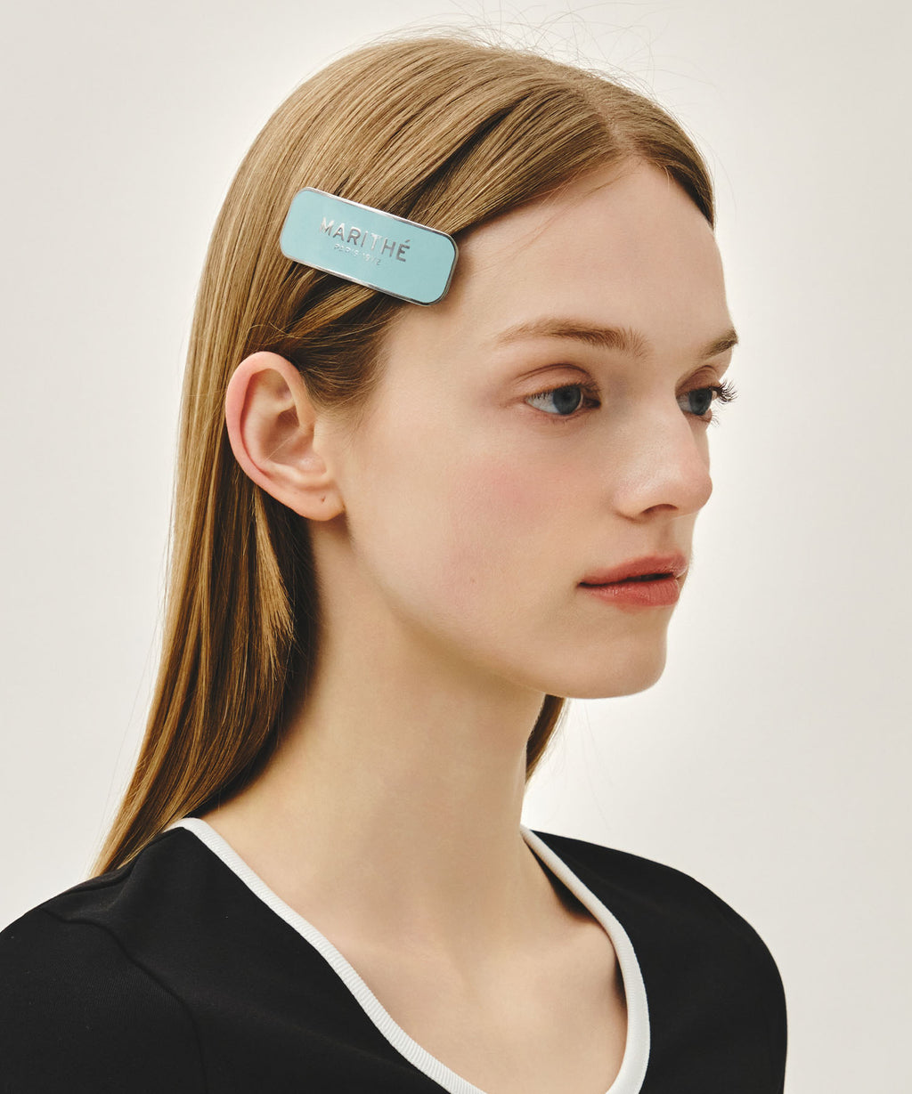 Marithe & Francois Girbaud - Regular Logo Enamel Hair Pin (Sky Blue) product image 6 | TRAB K-Fashion Australia