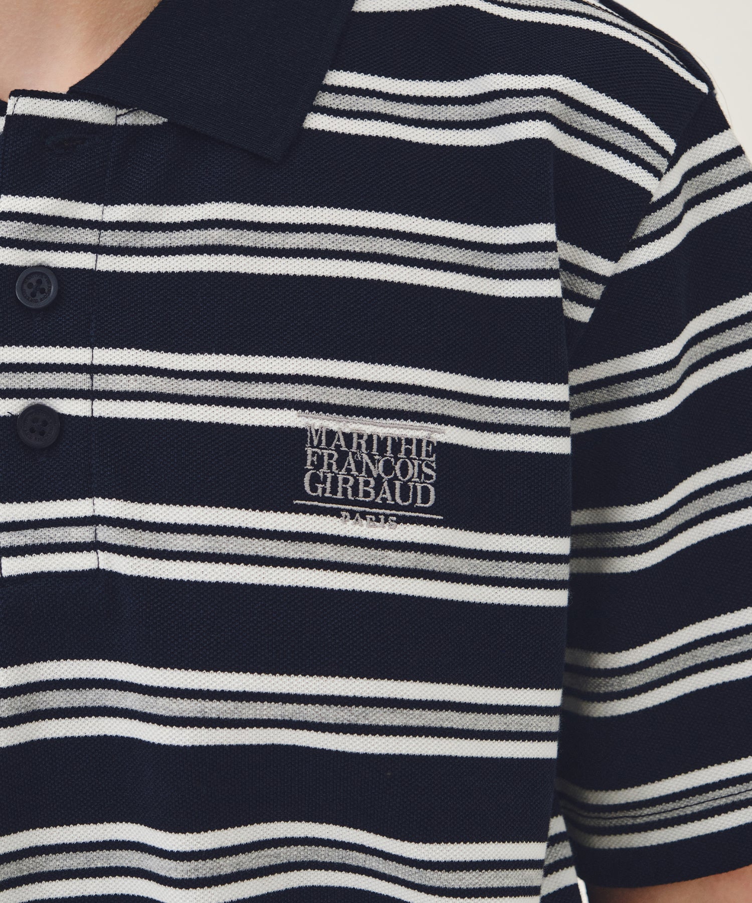 Marithe & Francois Girbaud - Small Classic Logo Pk Collar Tee (Dark Navy) product image 4 | TRAB K-Fashion Australia