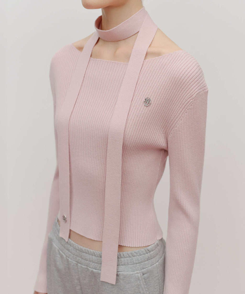 Marithe & Francois Girbaud - Muffler Set Knit (Pink) product image 4 | TRAB K-Fashion Australia