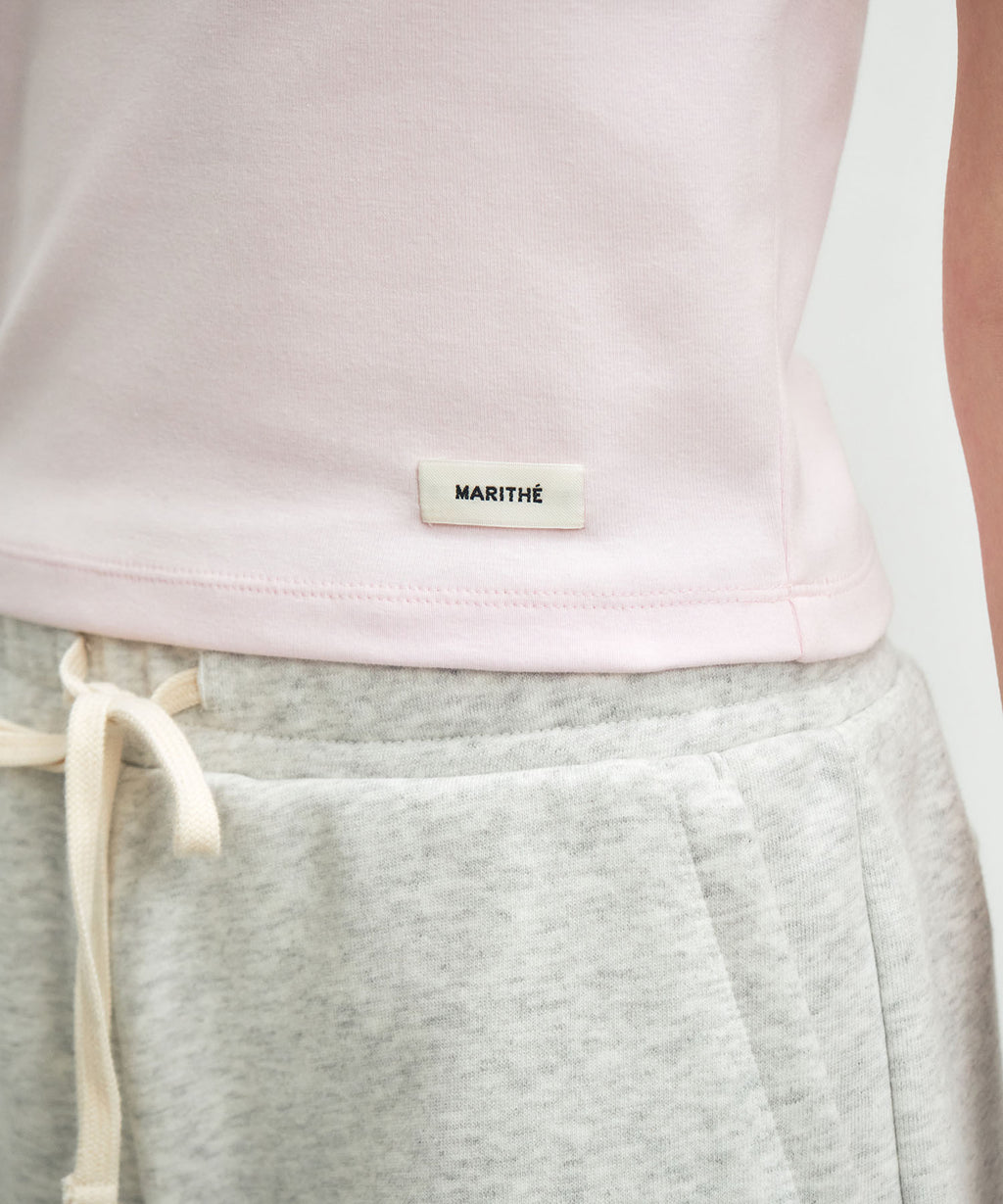 Marithe & Francois Girbaud - Basic String Crop Sleeveless (Light Pink) product image 4 | TRAB K-Fashion Australia